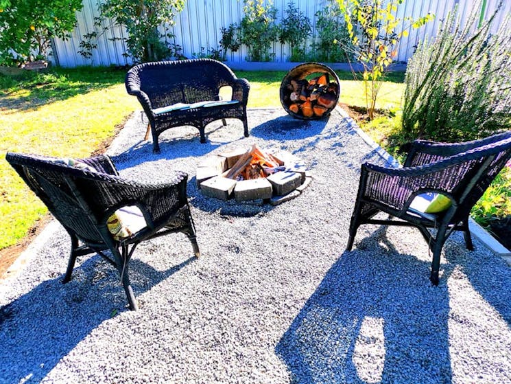 Great firepit to keep warm during the cooler months