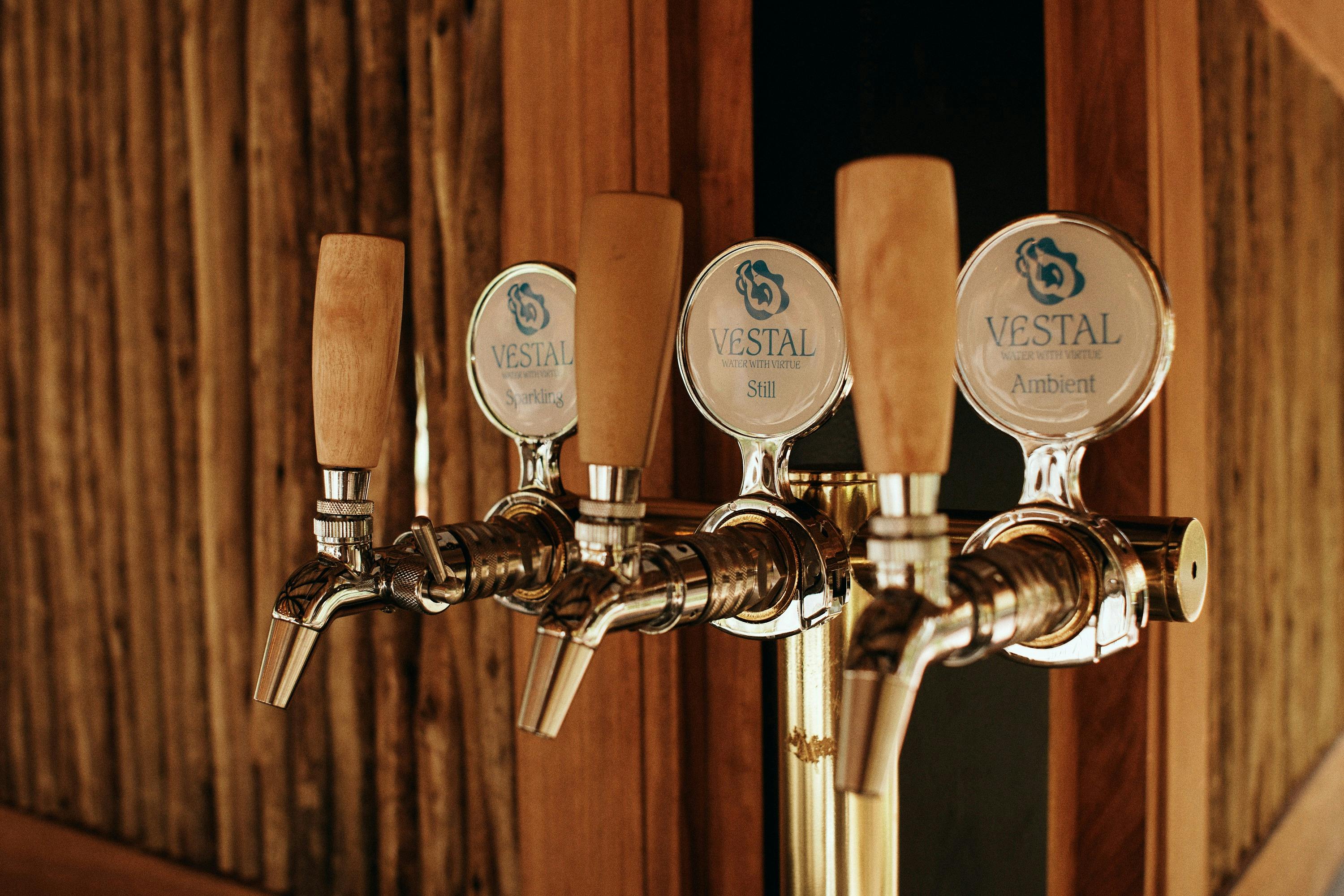 Pool Bar at The Sunseeker, Byron Bay; complimentary still, sparkling and ambient water station