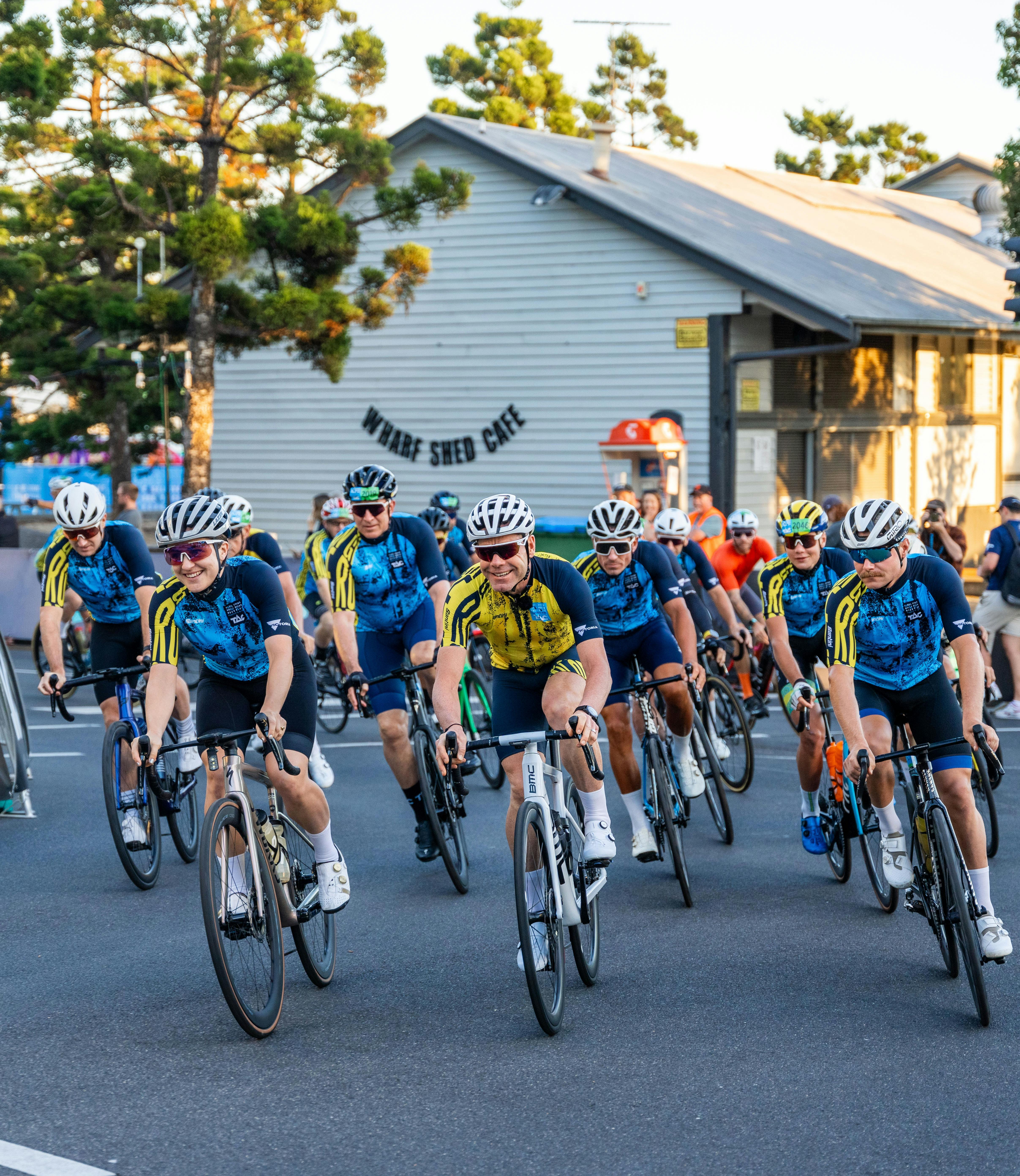 Group of cyclists