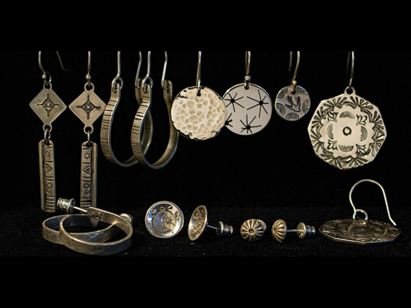 Silver earrings