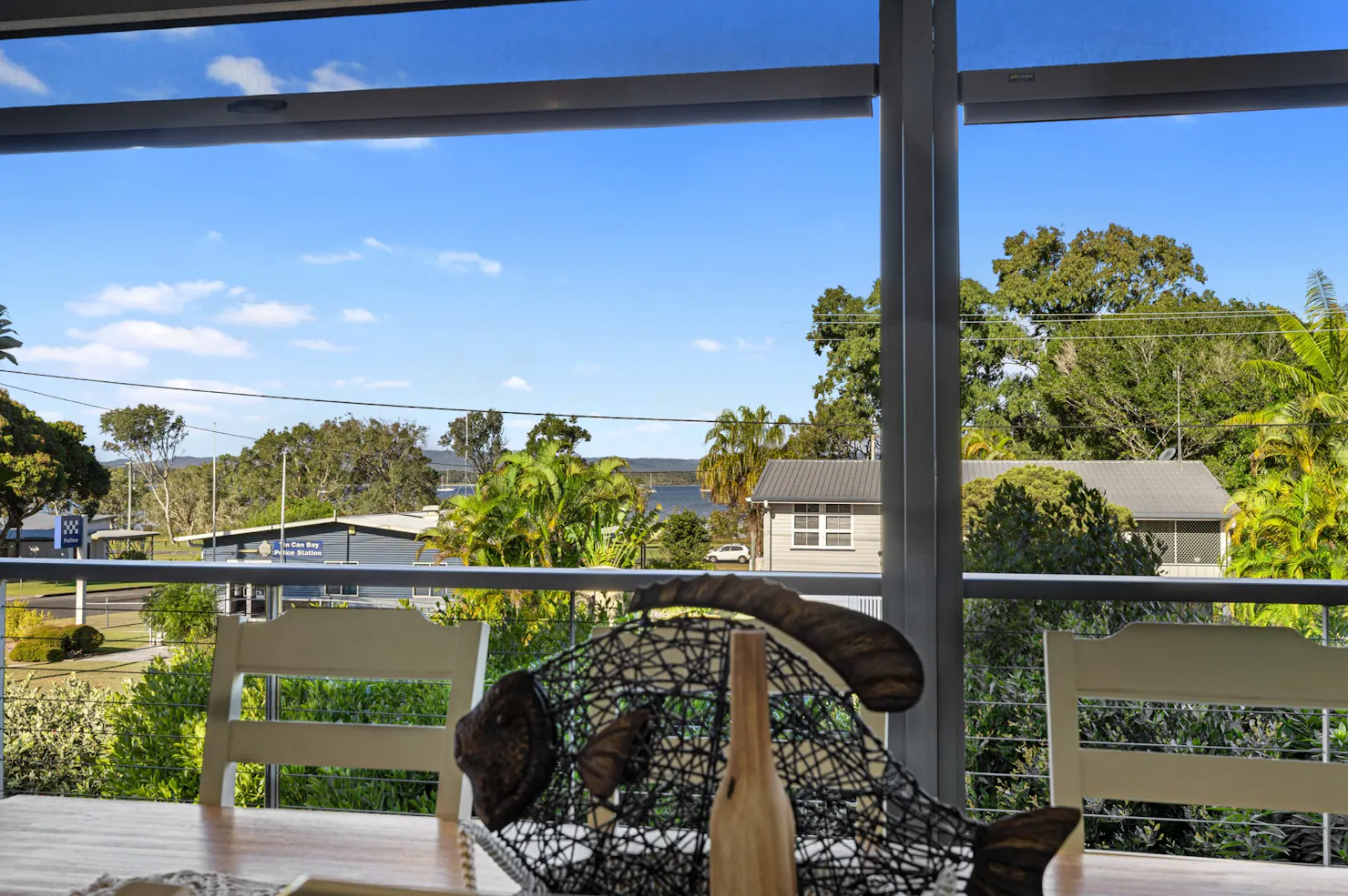 Upstairs Entertainment Area with Water Views