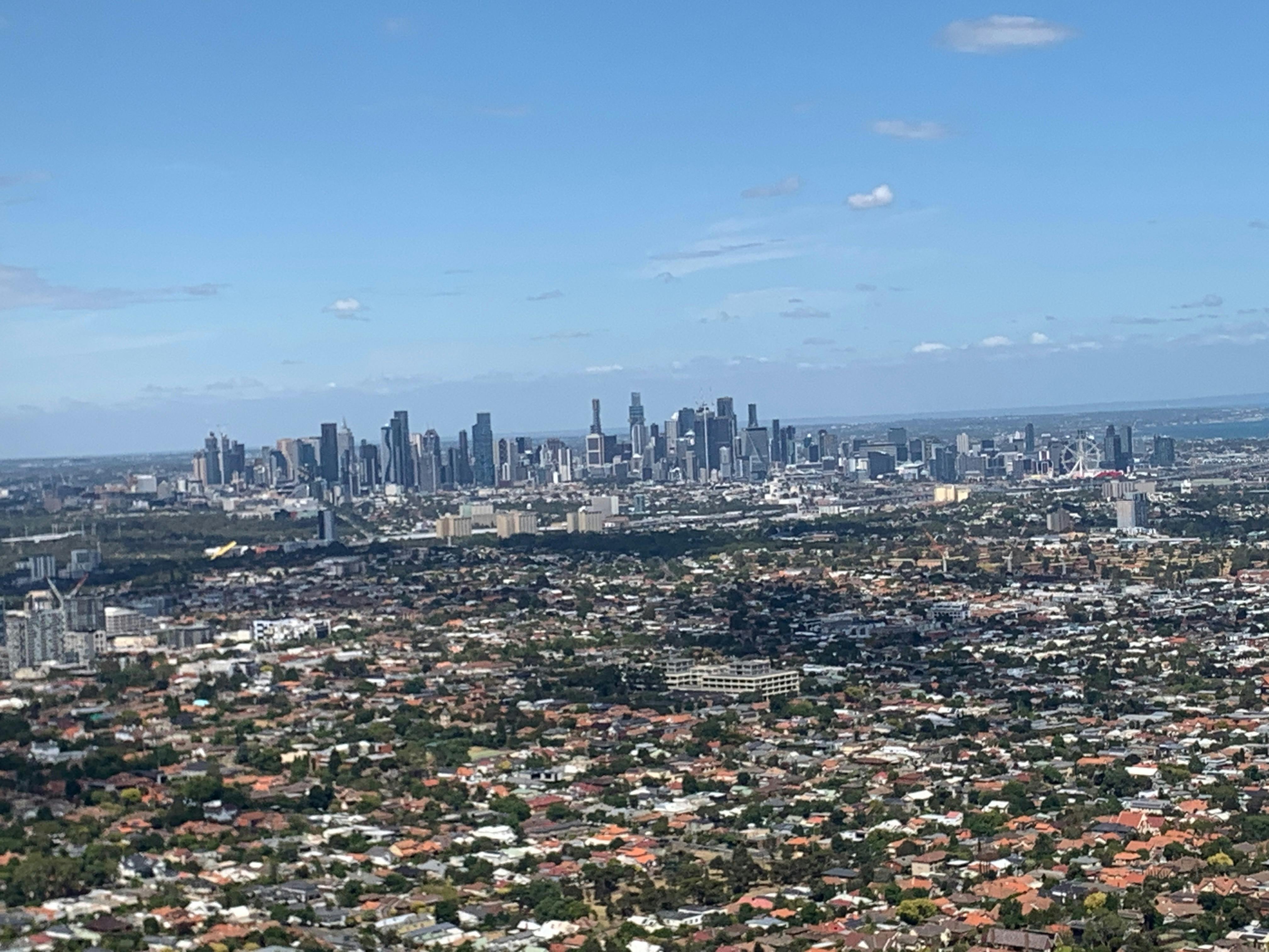 Melbourne CBD helicopter flights over the  Westgate Bridge and CBD