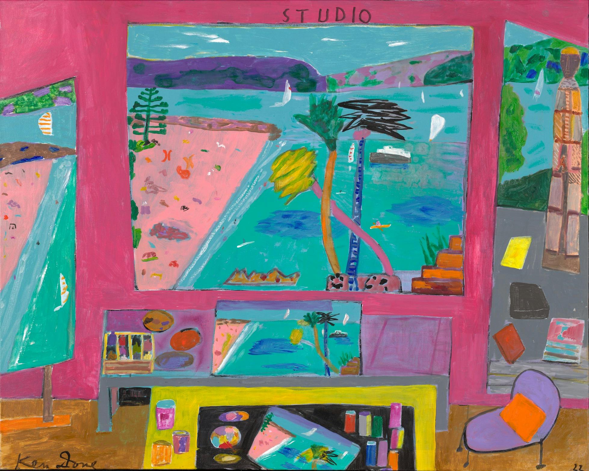 Ken Done 1986年 絵画 フレーム付き　希少 ケンドーン　アーティスト Ken Done 1986年 絵画 フレーム付き 希少 ケンドーン