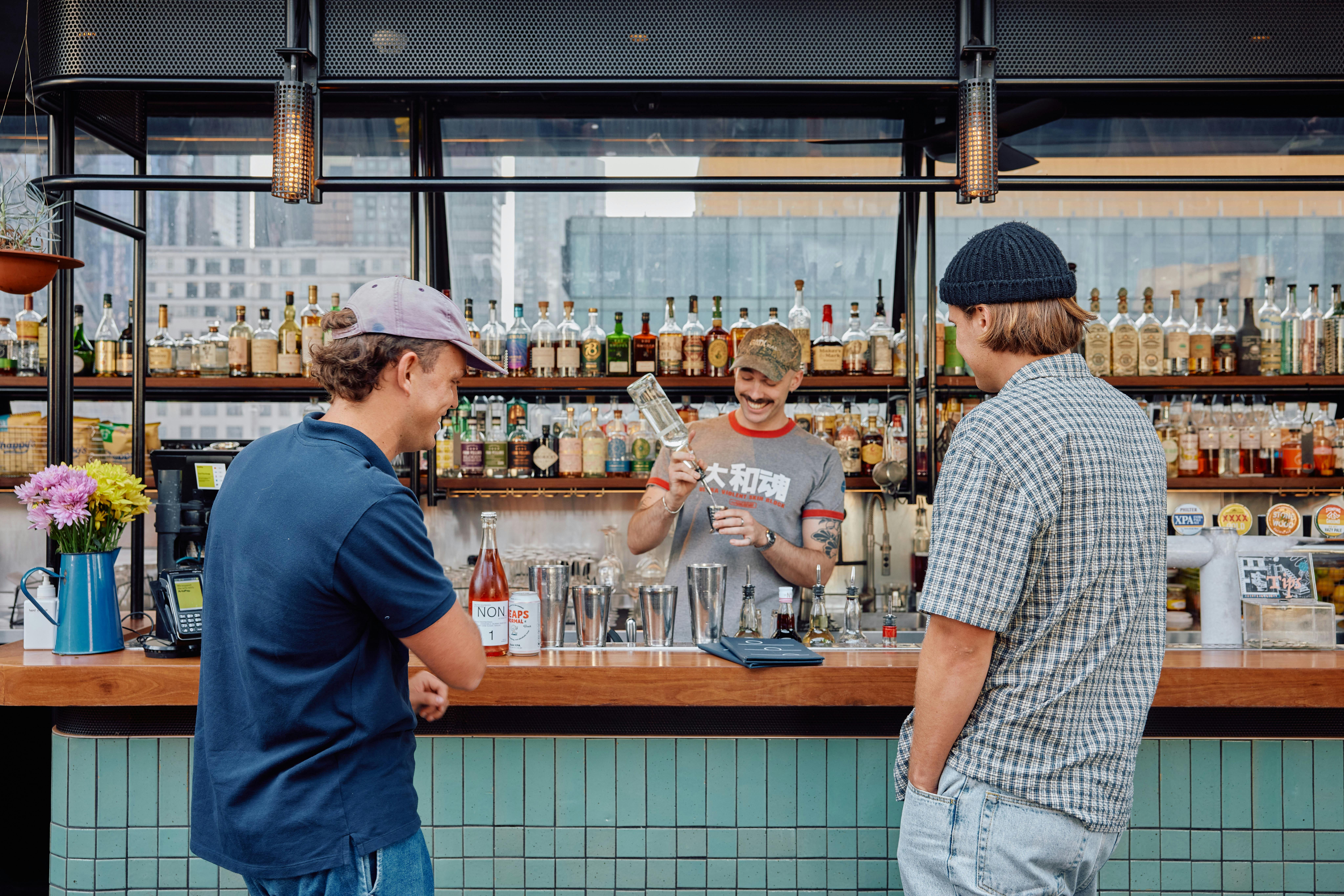 At the bar