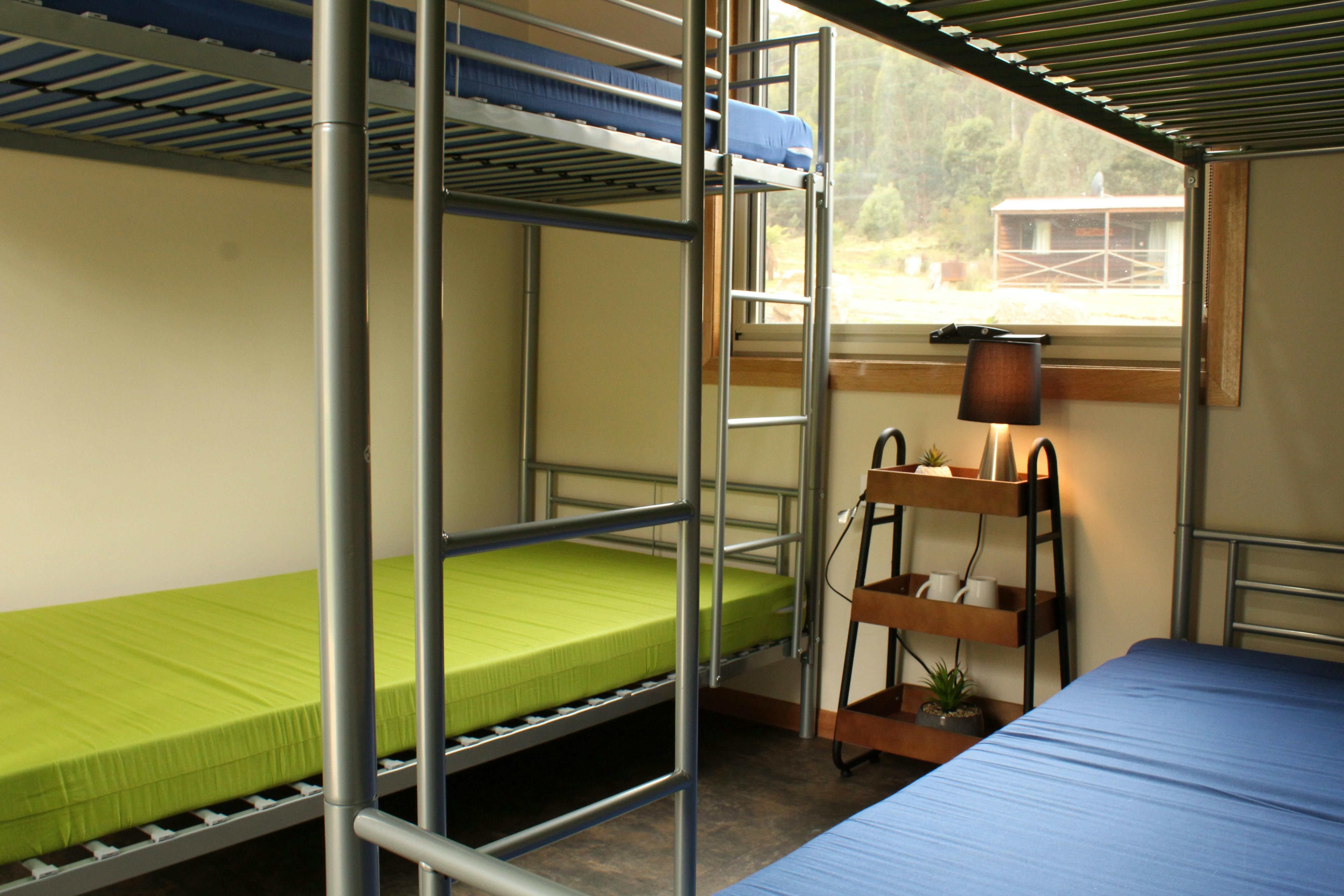 Bunk room (sleeps 2 or 4) - utilises shared kitchen/bathroom amenities