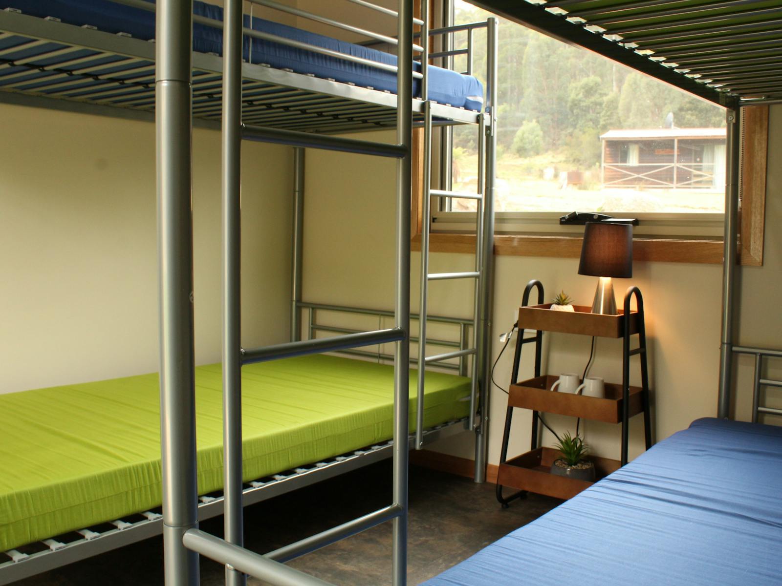Bunk room (sleeps 2 or 4) - utilises shared kitchen/bathroom amenities