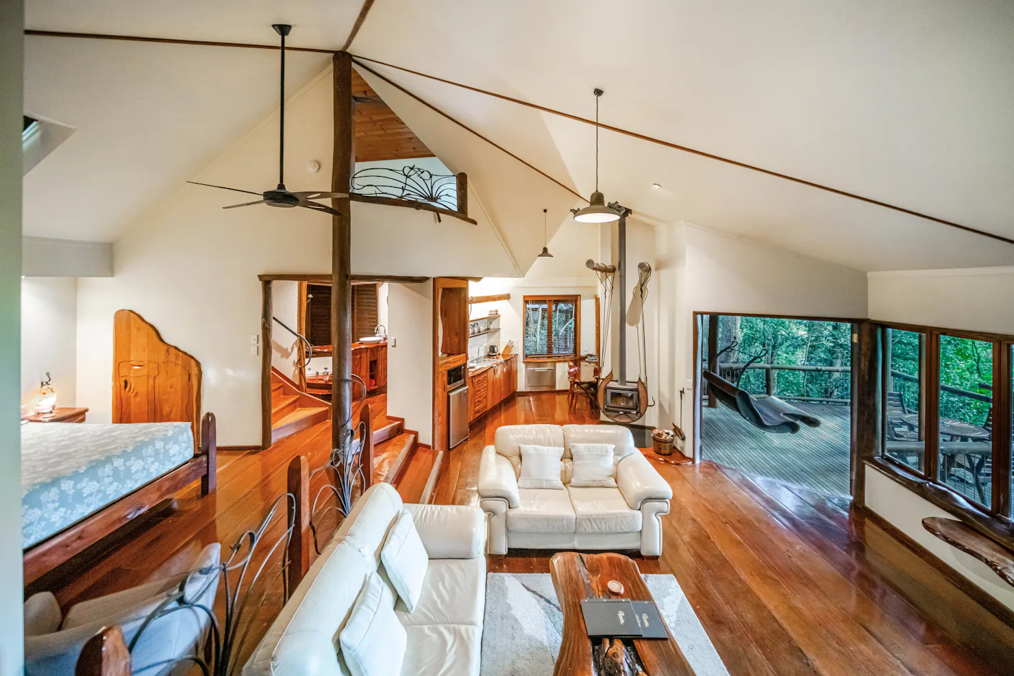 Treehouse in rainforest