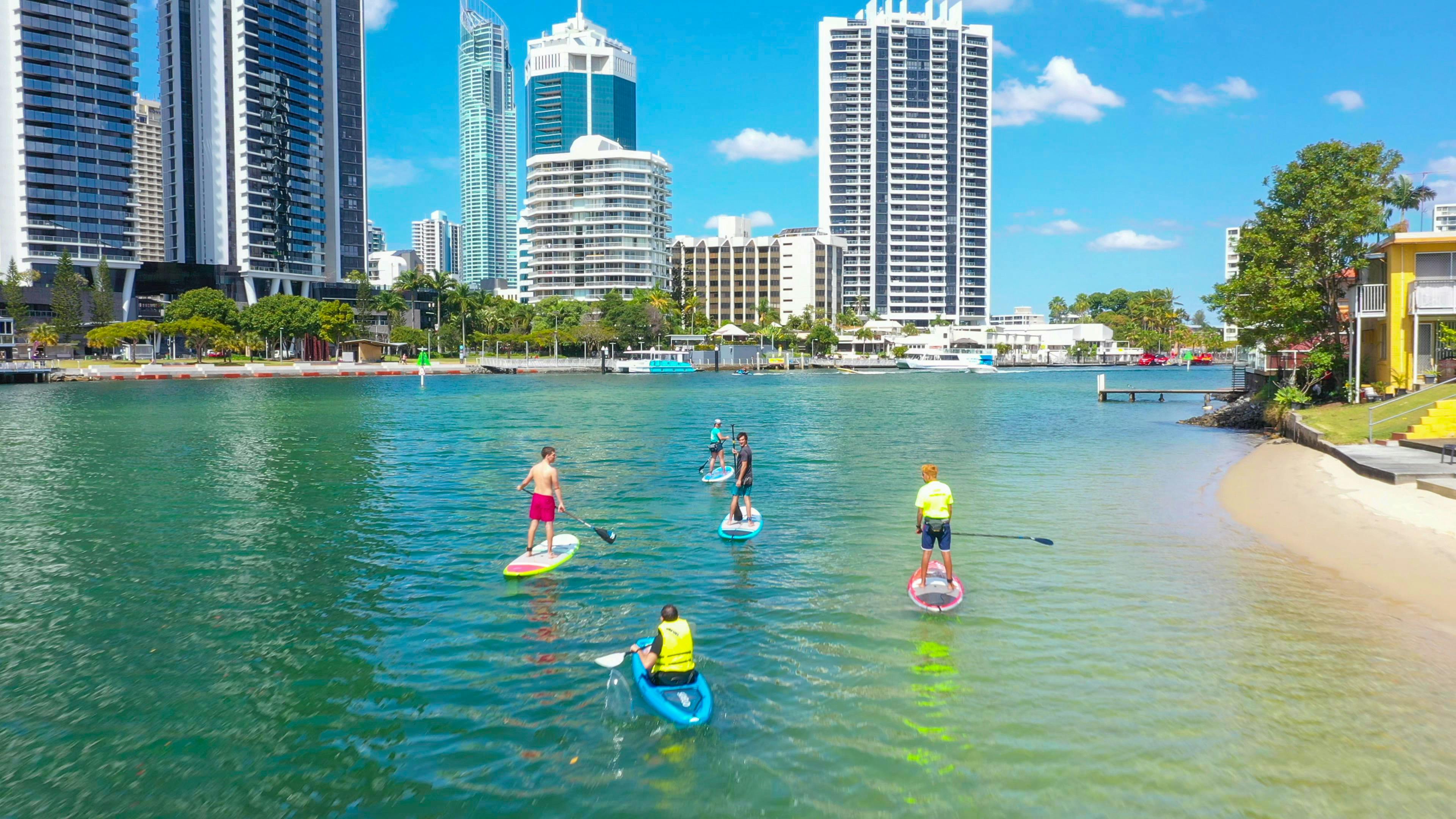 Paddle past the Surfers Paradise Skyline