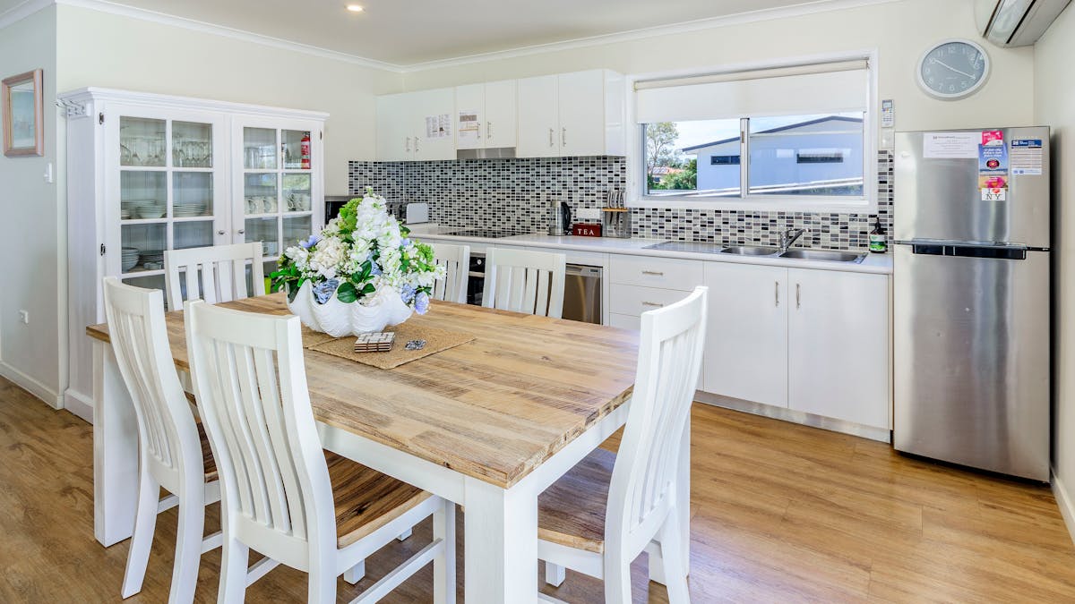 Dining and kitchen area