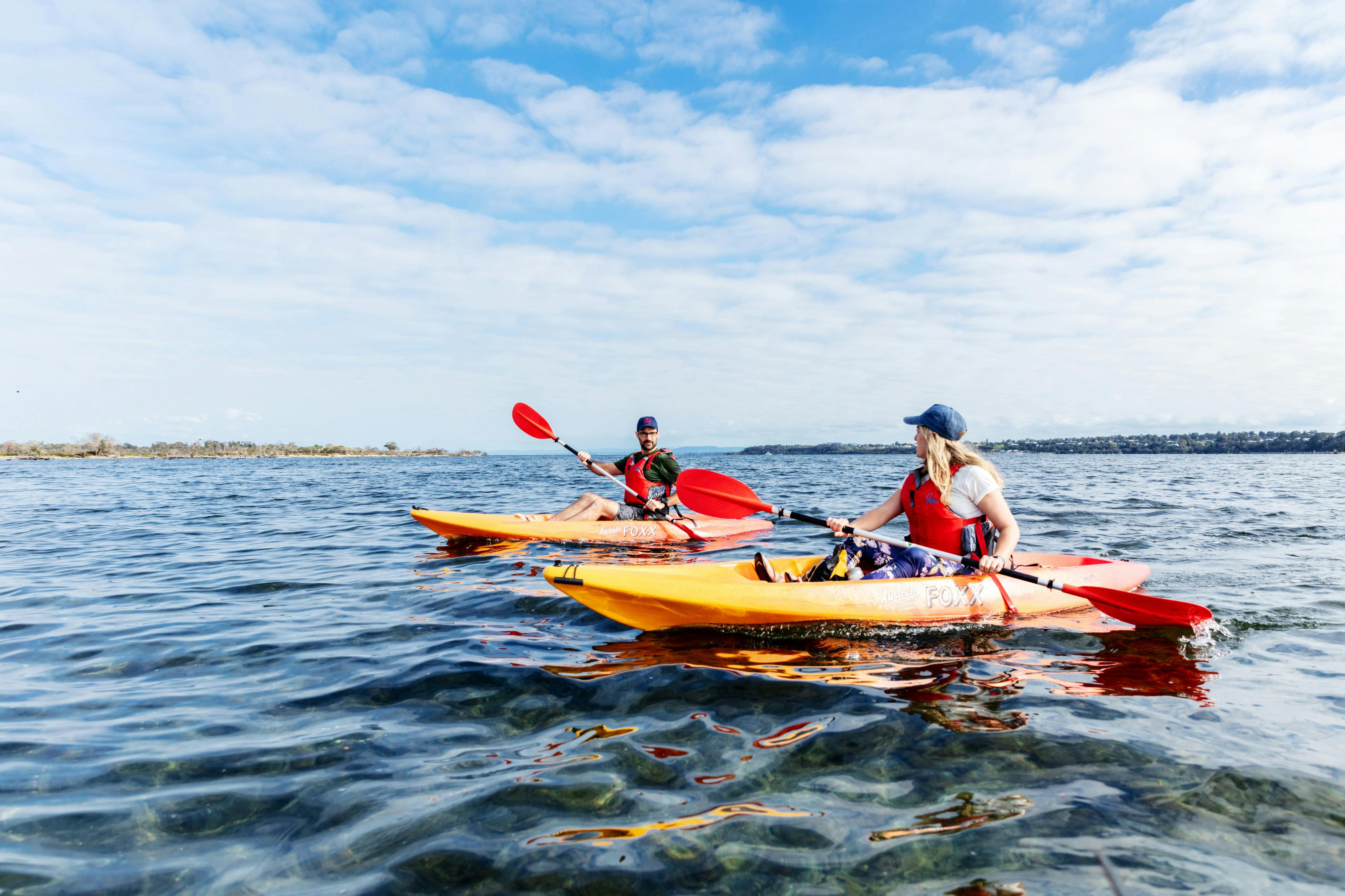 Kayak the Gippsland Lakes on our sit on top kayaks