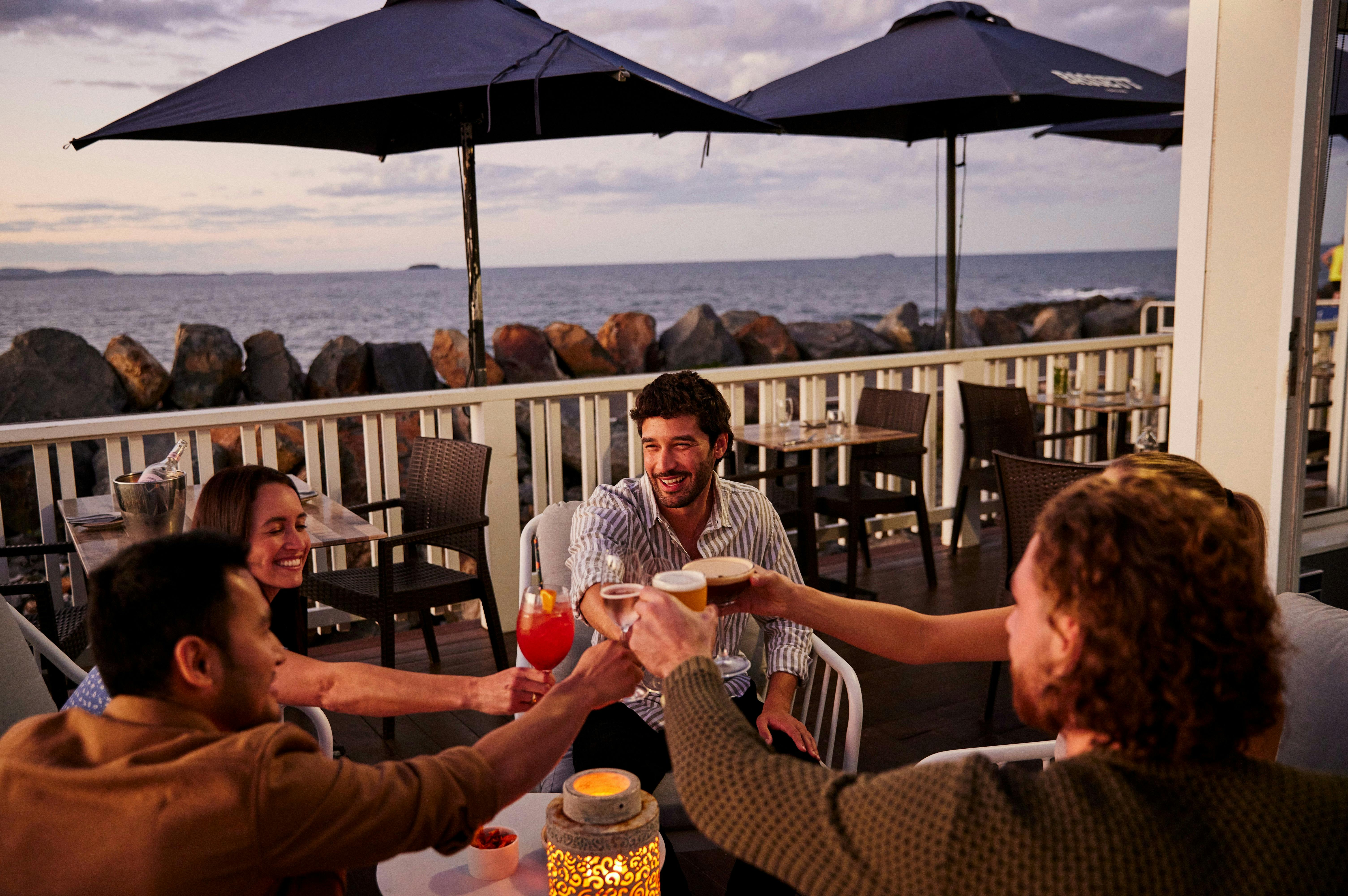 Friends enjoying Latitude 30, Coffs Harbour