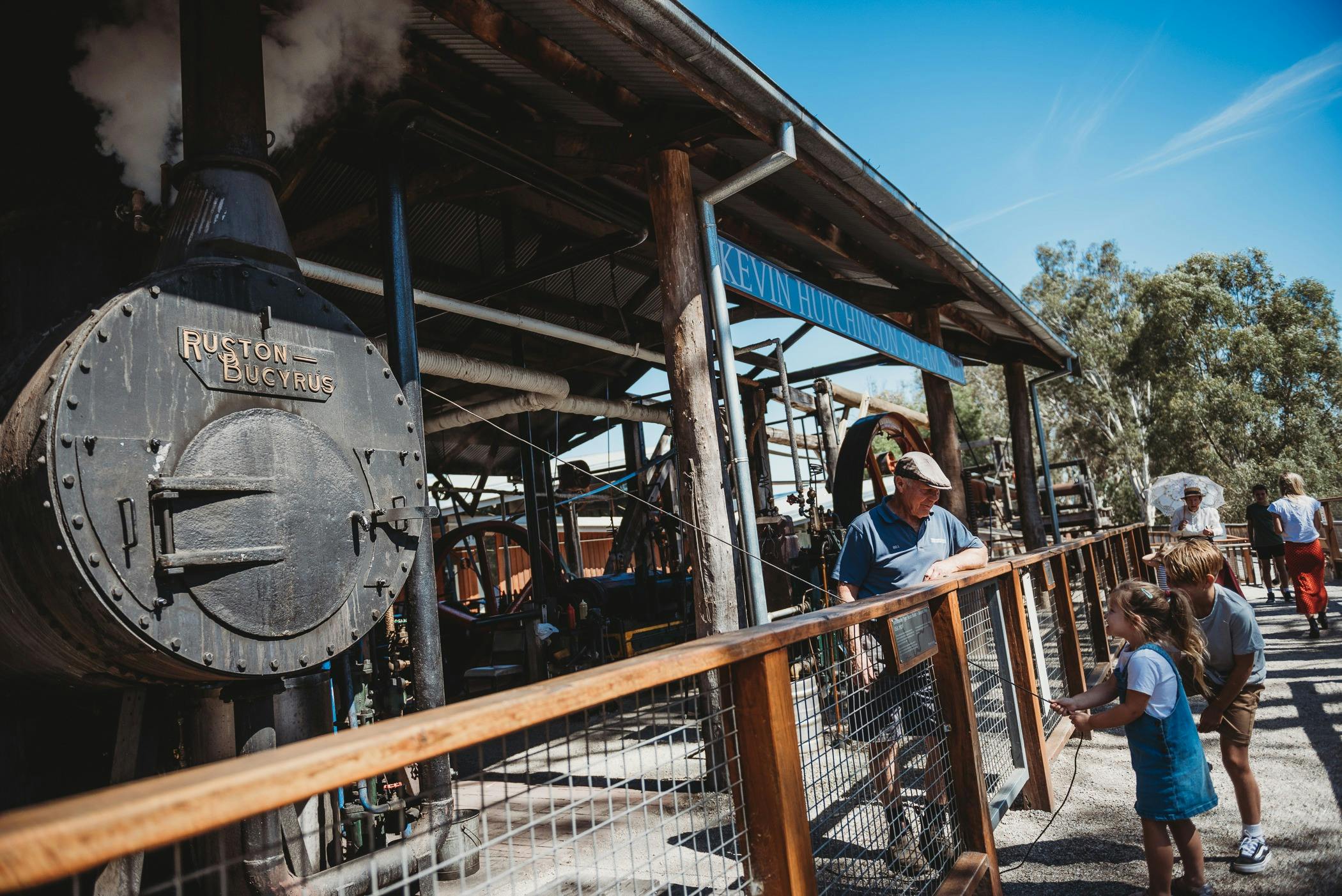 Children viewing the Steam Display