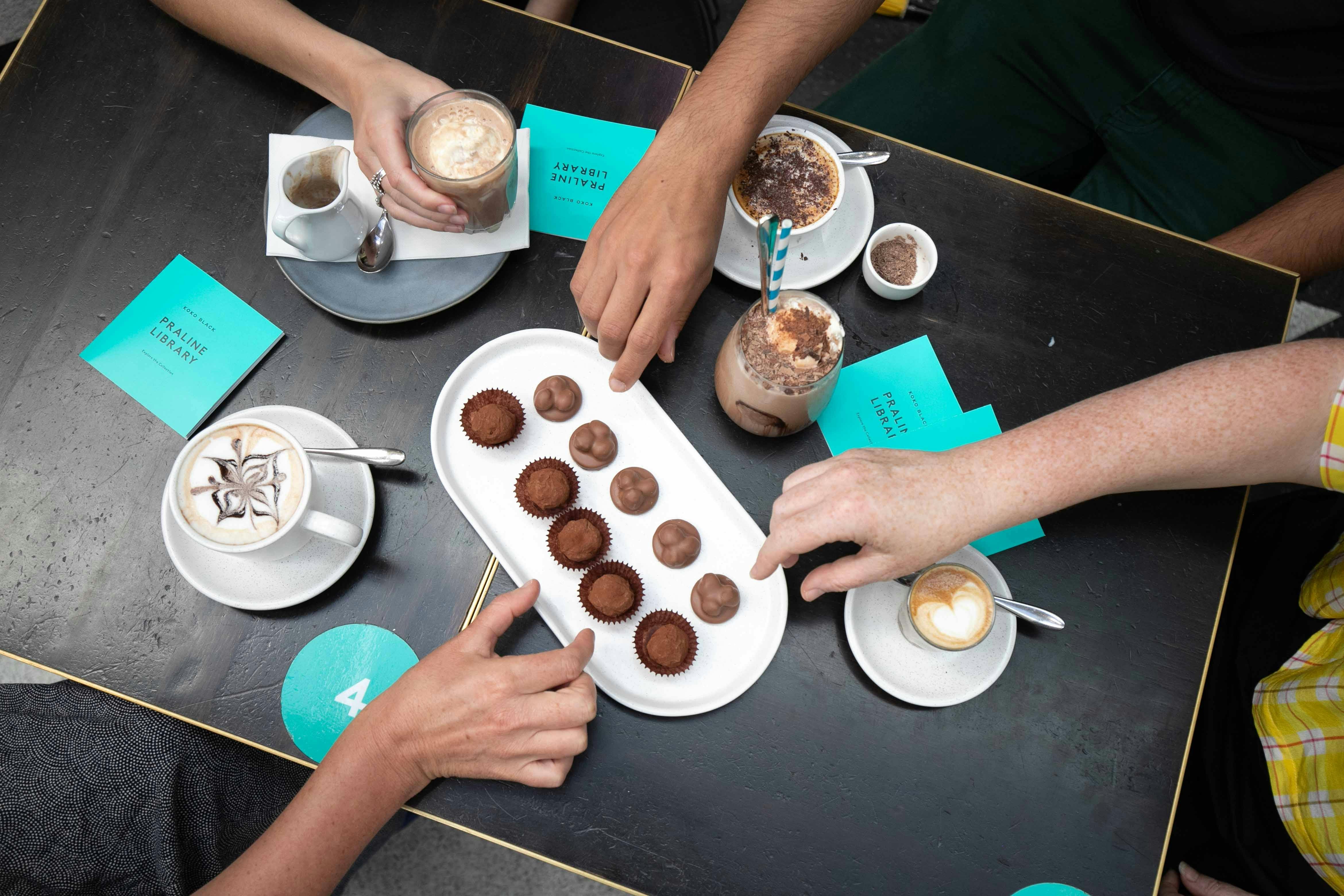 Tastings and a hot beverage