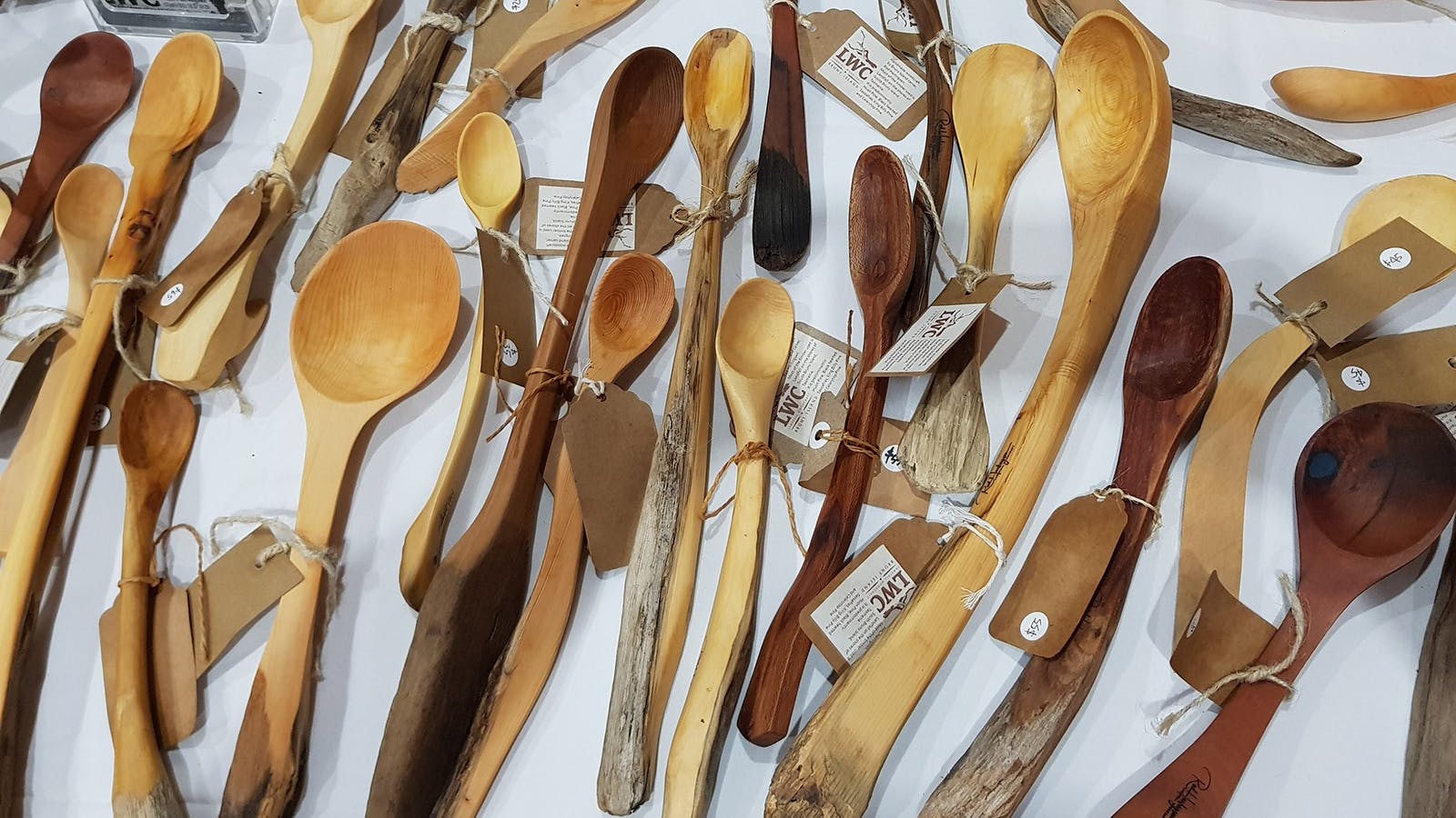 Unique hand carved wooden spoons by Landfall Woodcraft