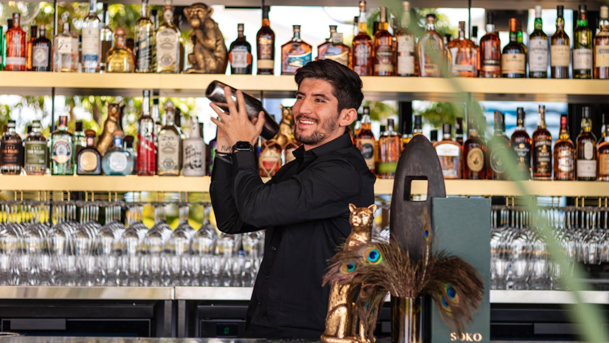 Soko's bar and beverage selection