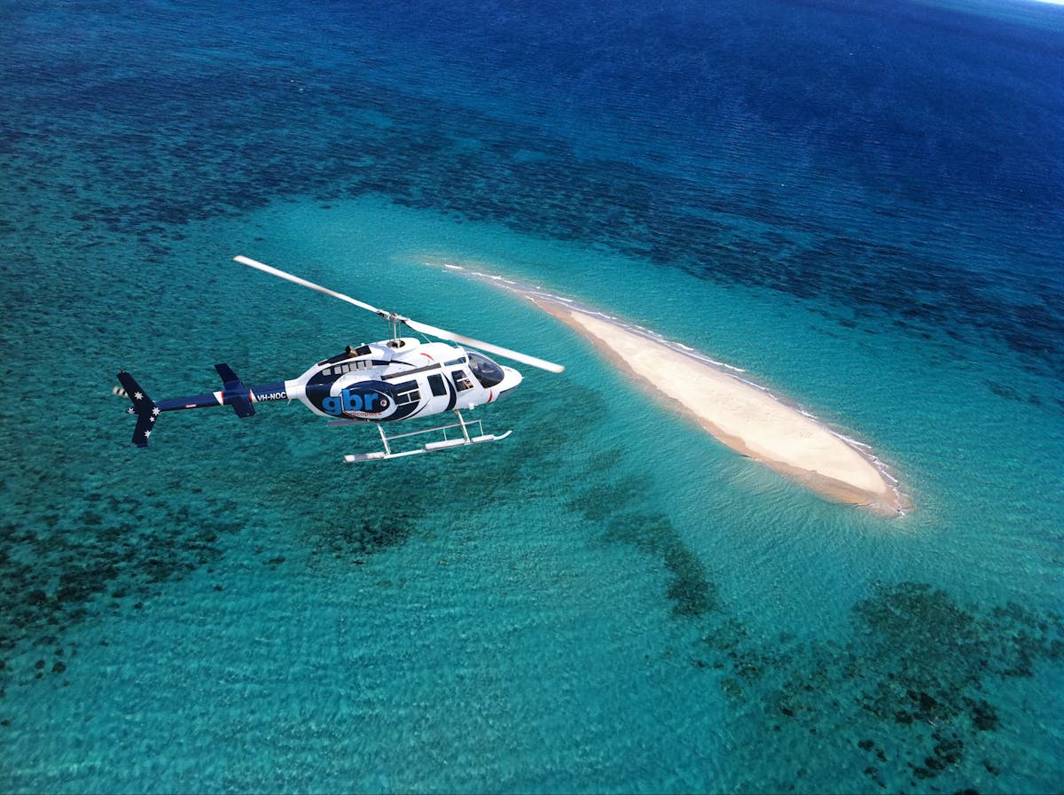 GBR Helicopters sandy cay escape