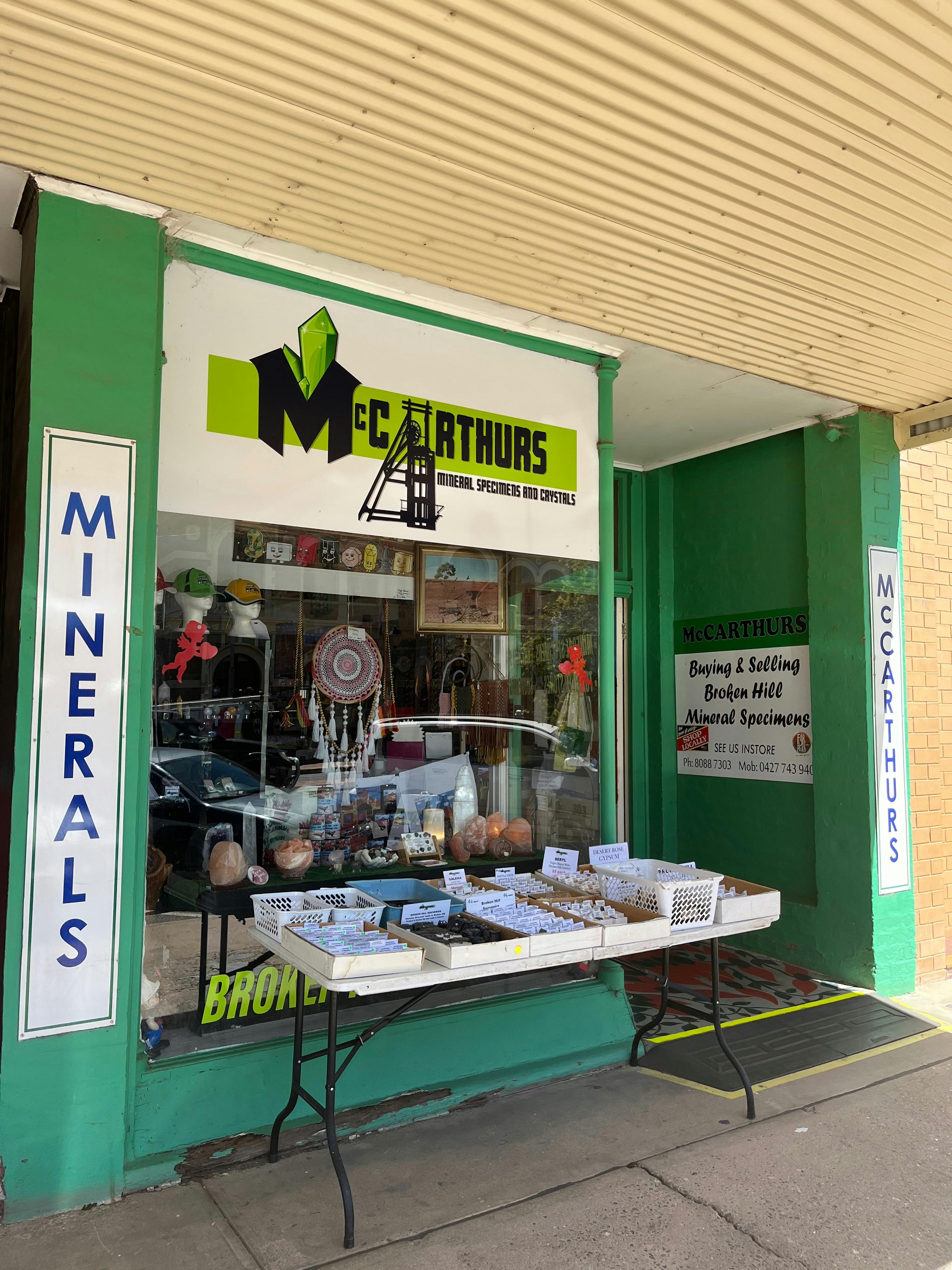 McCarthurs Mineral Specimens Crystals and Souvenirs
