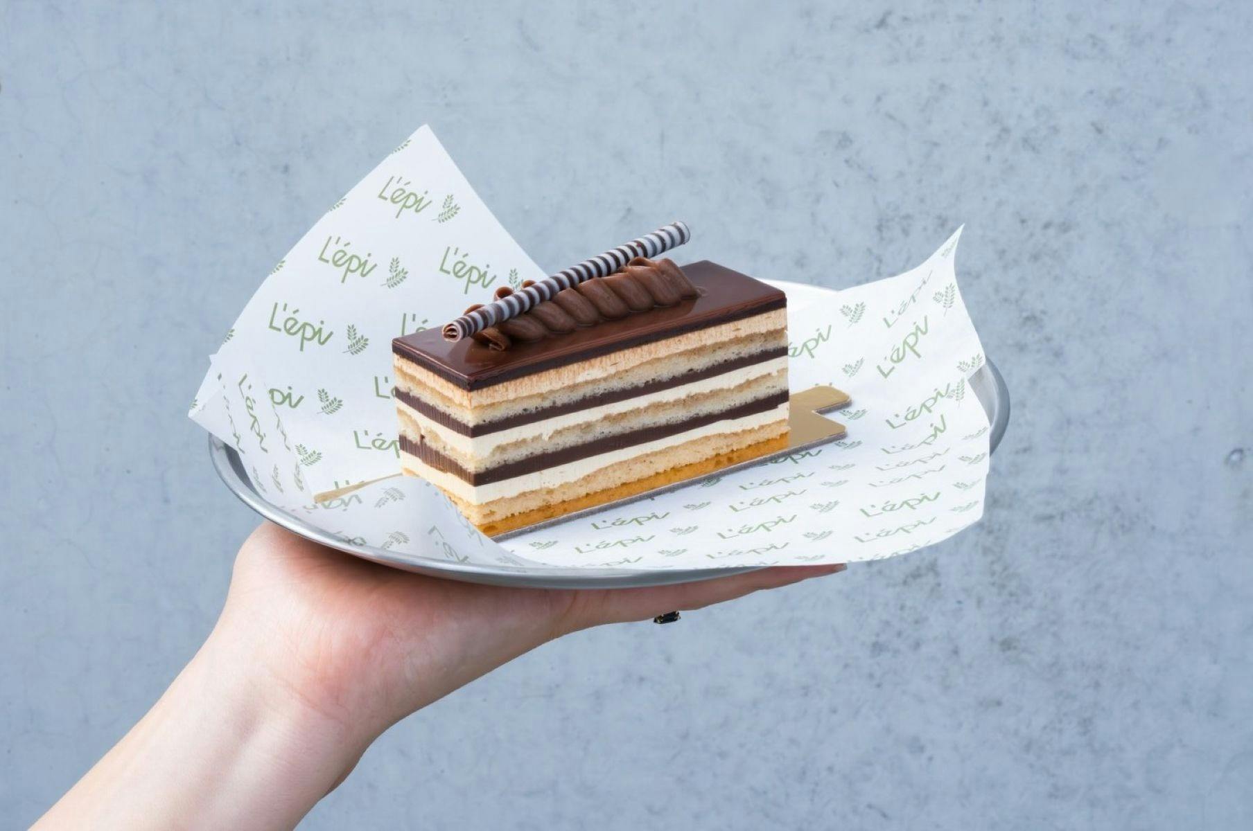 cake on a plate at L'épi Artisan Bakery Canberra