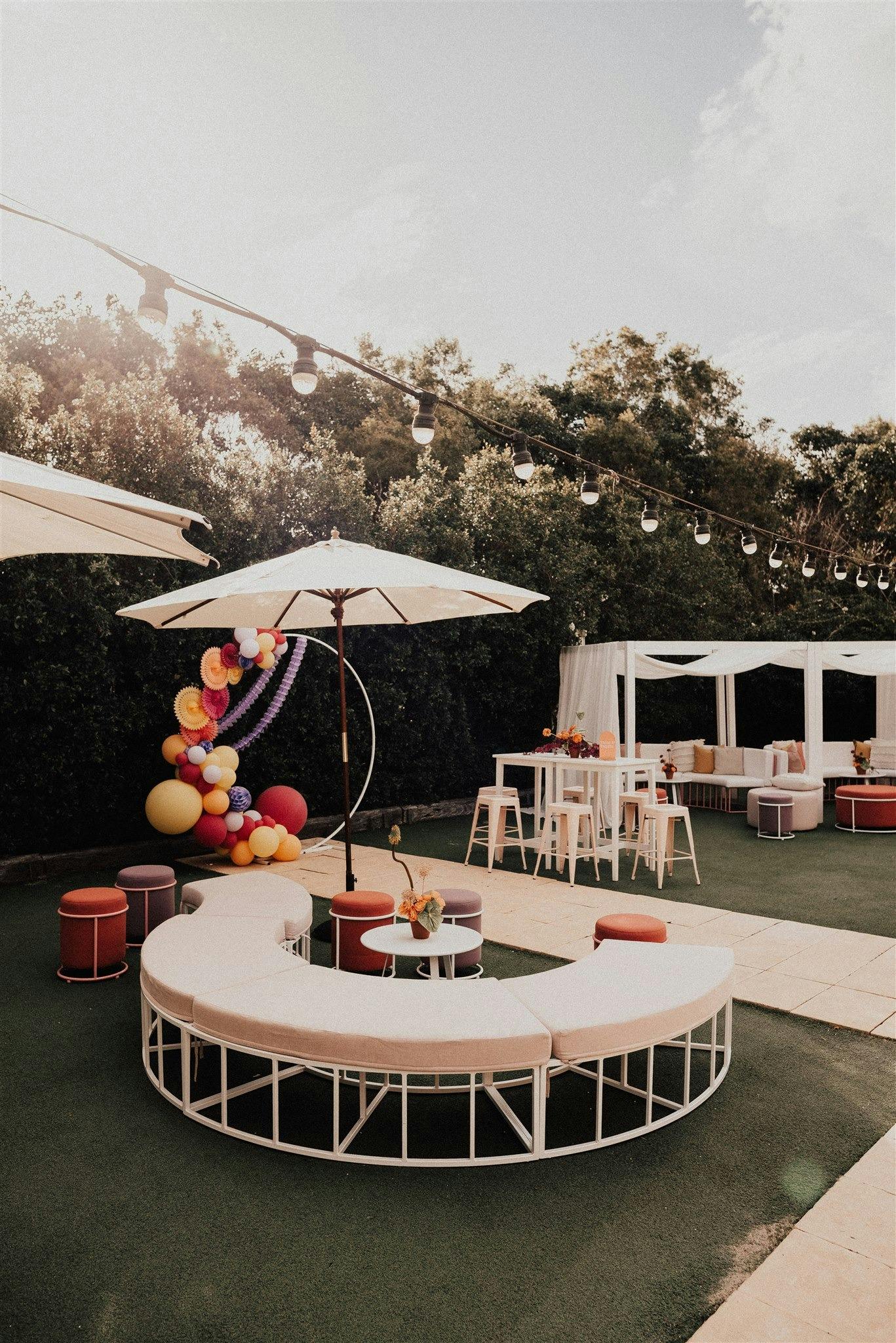 Osteria garden party reception