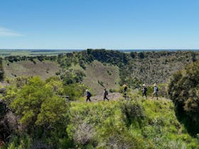 Aussie Camino walking rim of Mt Schank/Parreen volcano