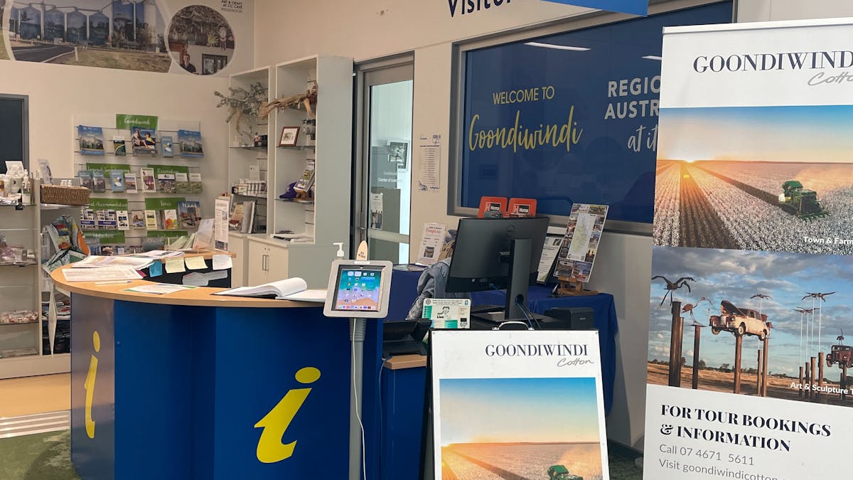 Goondiwindi Visitor Information Centre desk Goondiwindi Visitor Information Centre desk