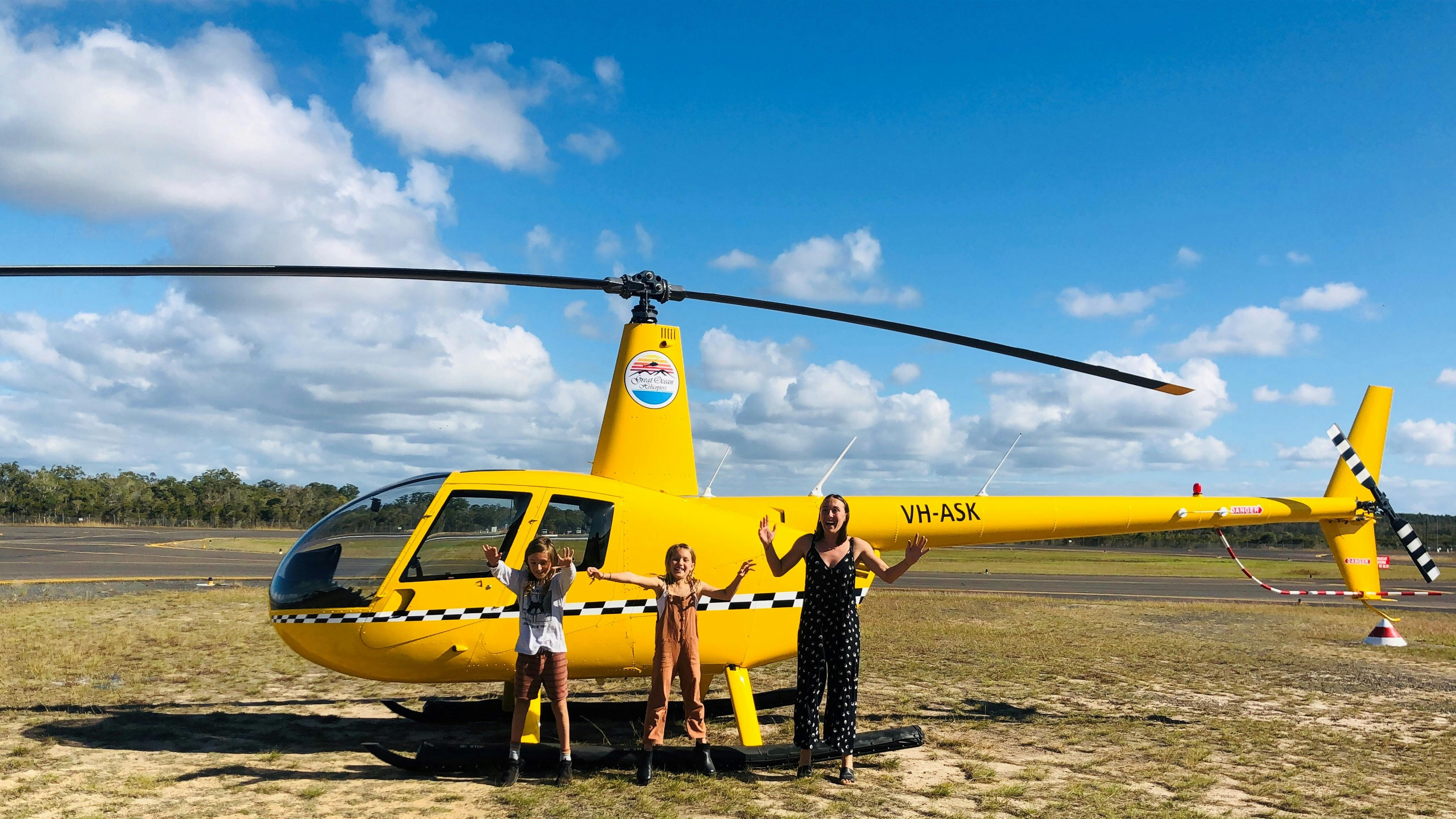 A family making everlasting memories jumping for Joy!