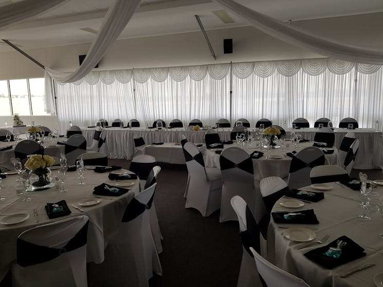 Wedding Event set up at the Bathurst Harness Racing Club