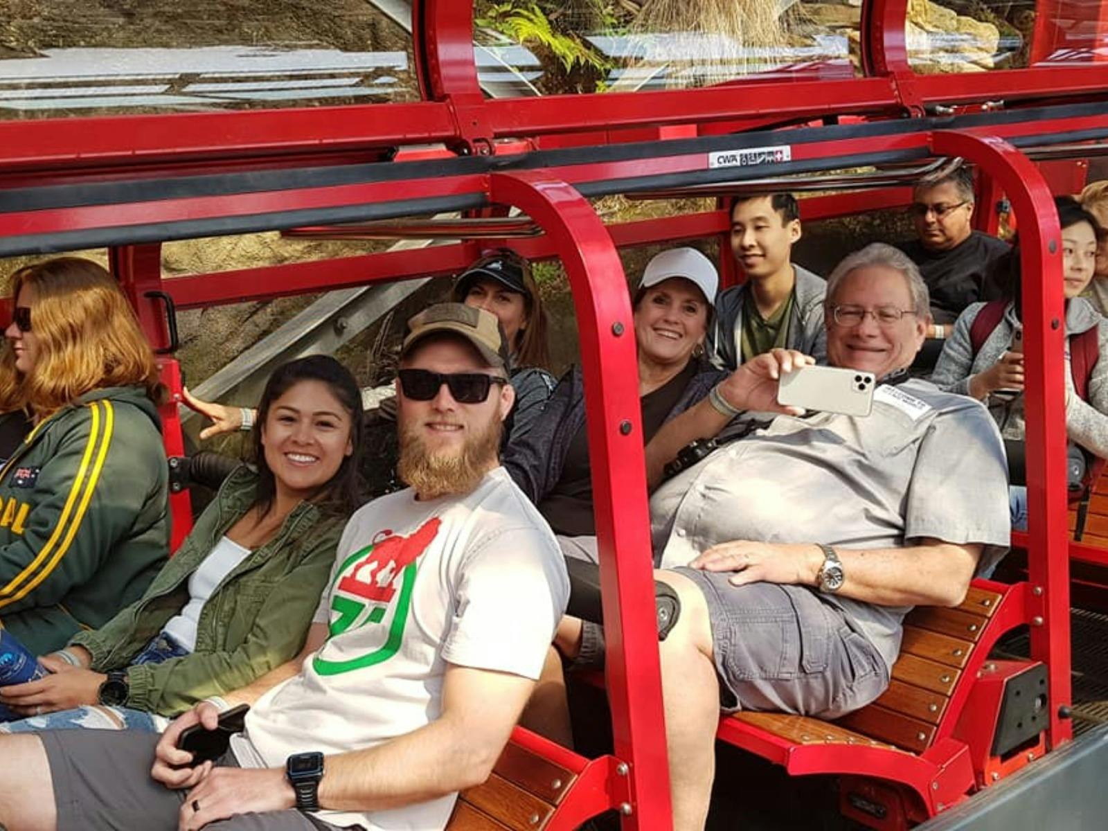 All smiles on the Scenic Railway!