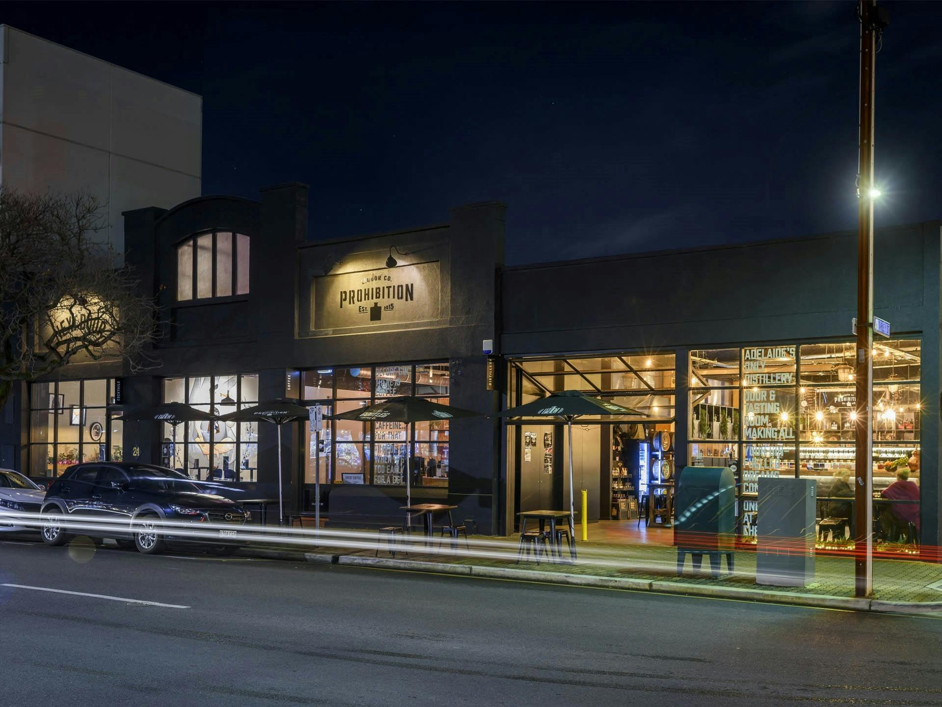 Prohibition Liquor Co. Tasting Room, Next Door Cocktail Bar and Bootleg Coffee