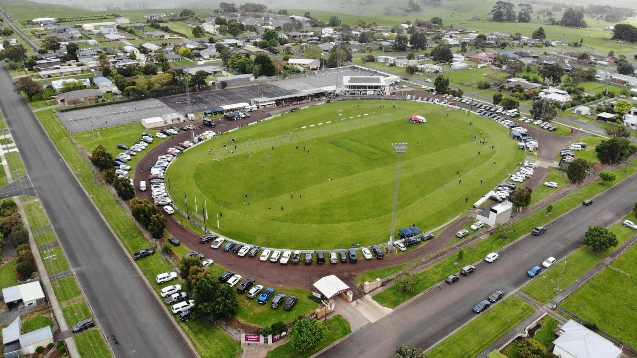 Aerial view of the Cobden Recreation Reserve