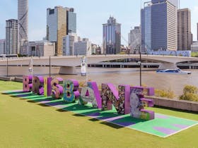 Brisbane Sign Brisbane River City Background