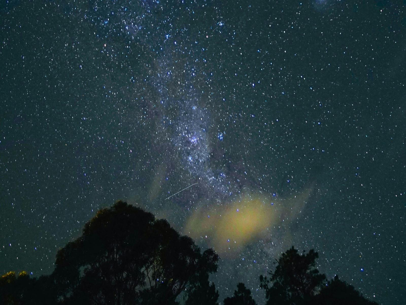 Star‑filled southern sky with the Milky Way stretching overhead.