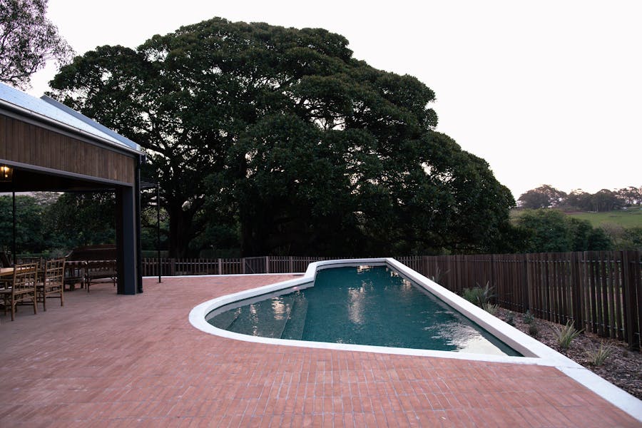 Heated pool and cabana