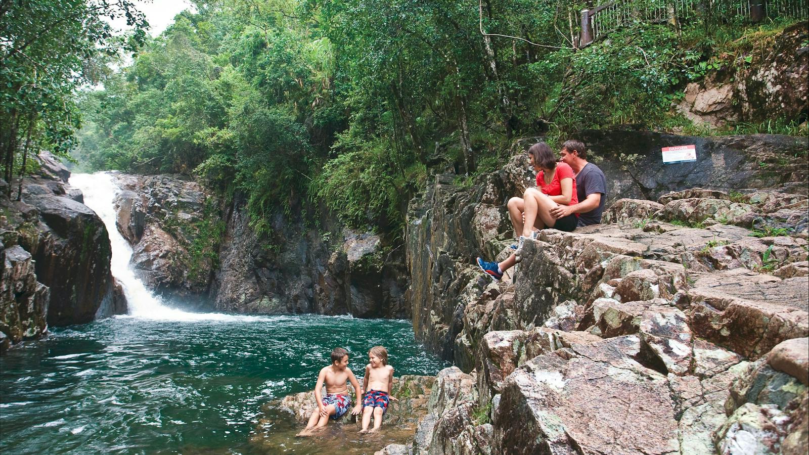 Take a refreshing dip in a waterfall pool at Finch Hatton Gorge.