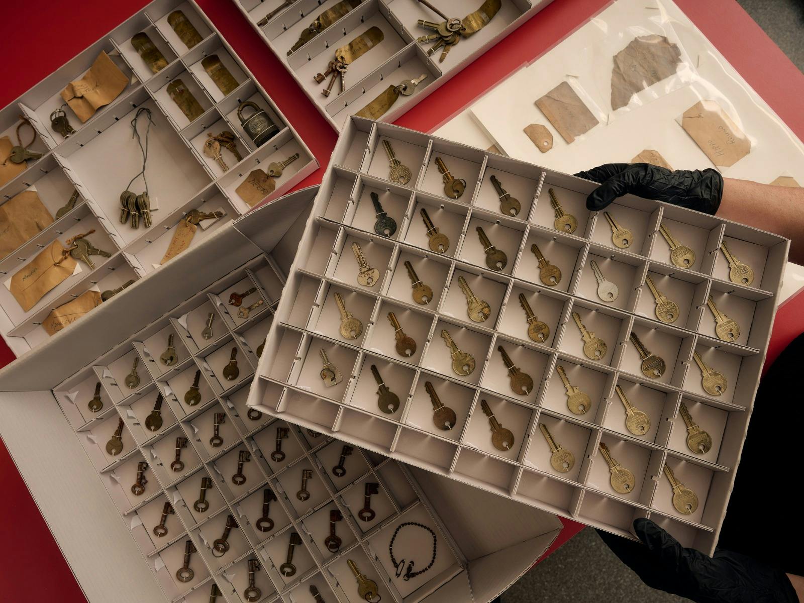 A box of original Melbourne zoo keys