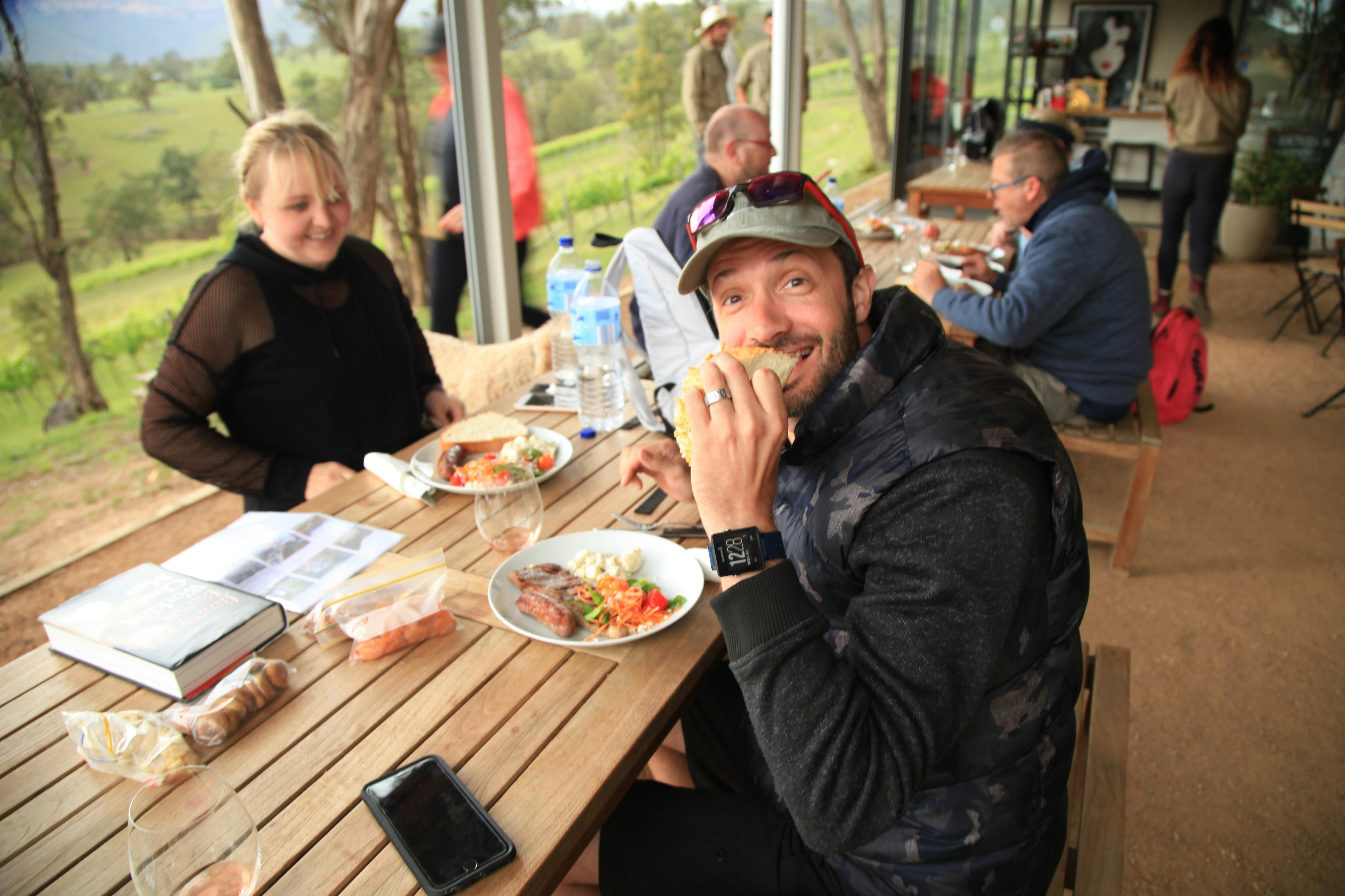 Lunch at a local winery after the bush walk