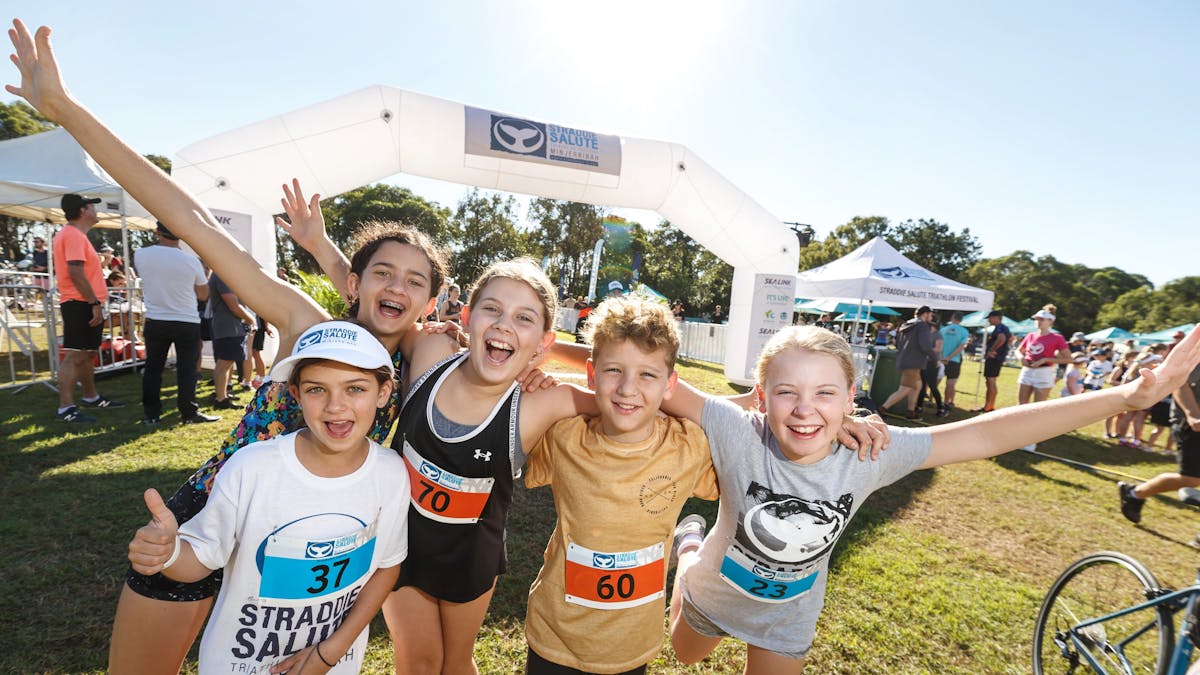 Kids enjoying Straddie Salute