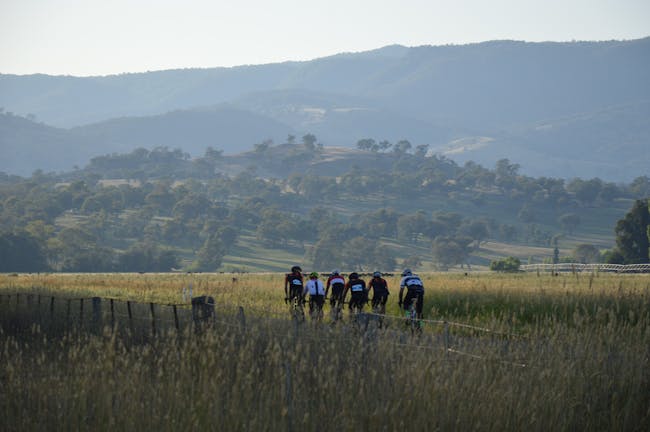 A group of riders, just outside Tumut, in the Snowy Valleys NSW
