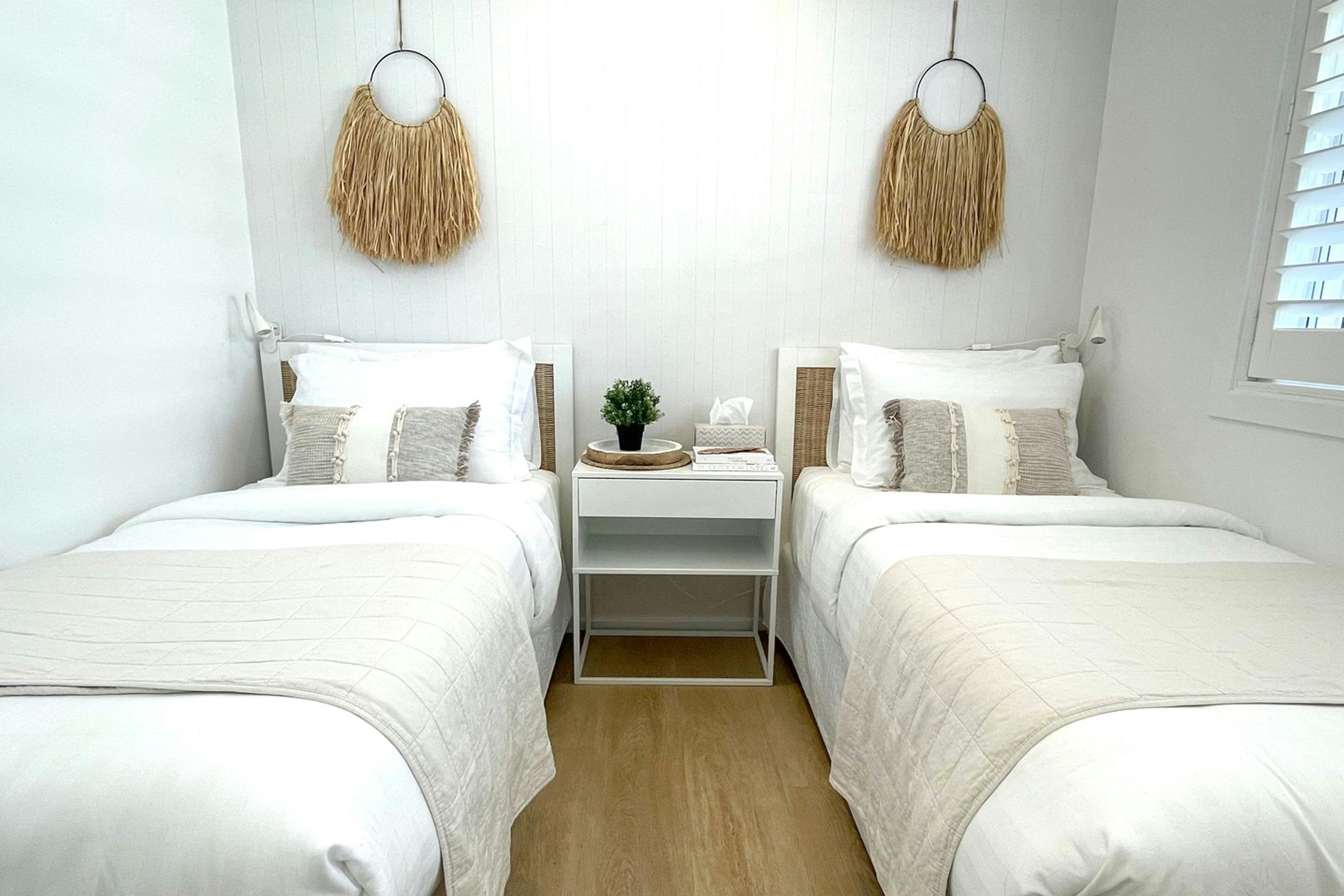 傑維斯灣鹽灘別墅的雙床間