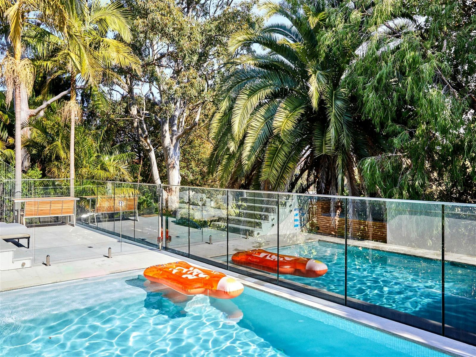 Luxurious home with heated pool in the resort style garden