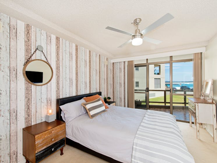 Bedroom with beach views