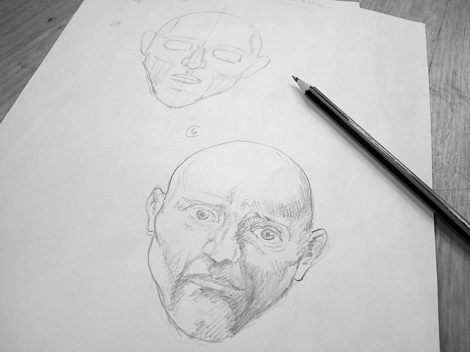 portrait sketch pencil by Mara Jordan