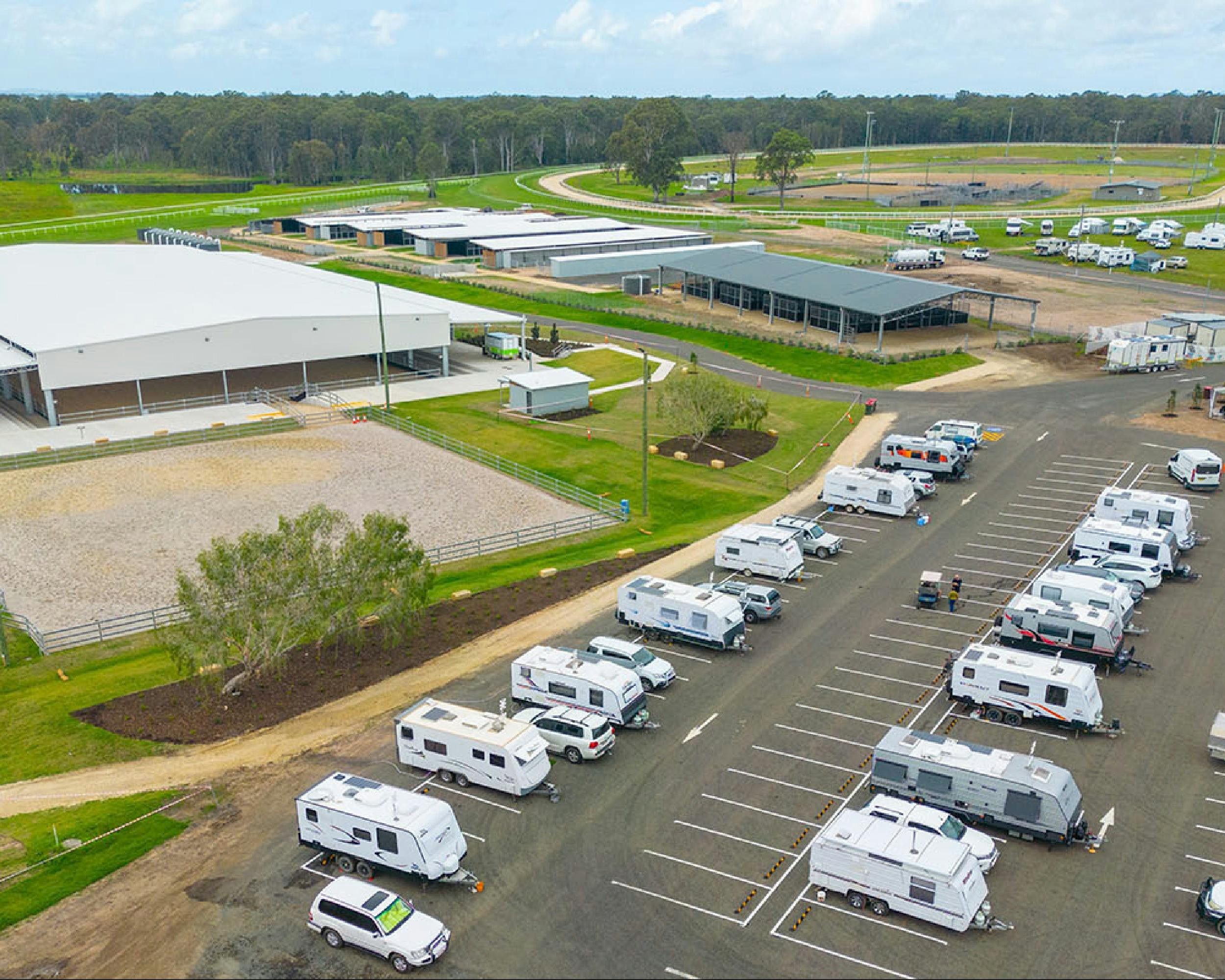 Aerial Shot of Casino Showgrounds and Racecourse