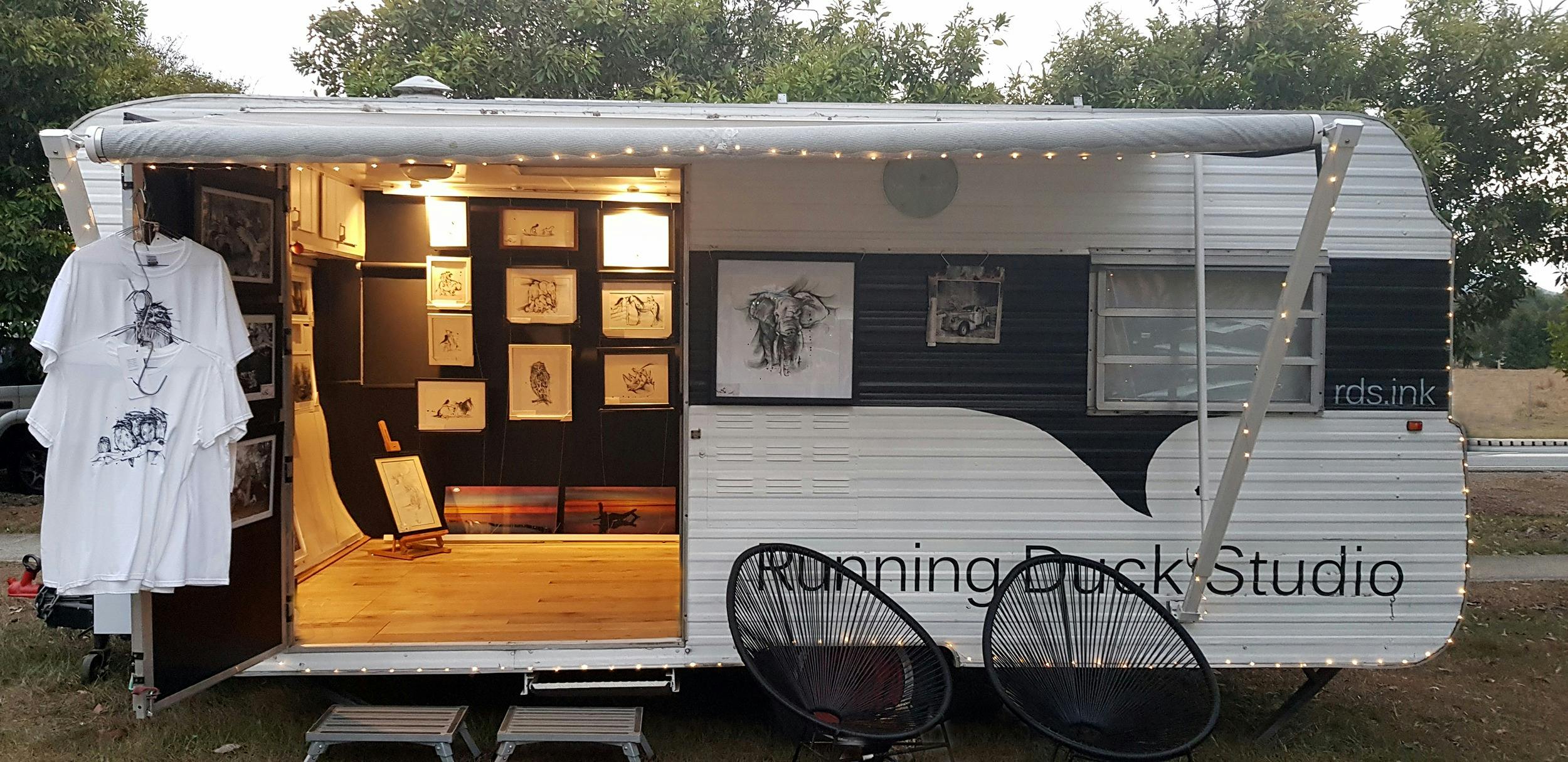 Running Duck Studio mobile art gallery