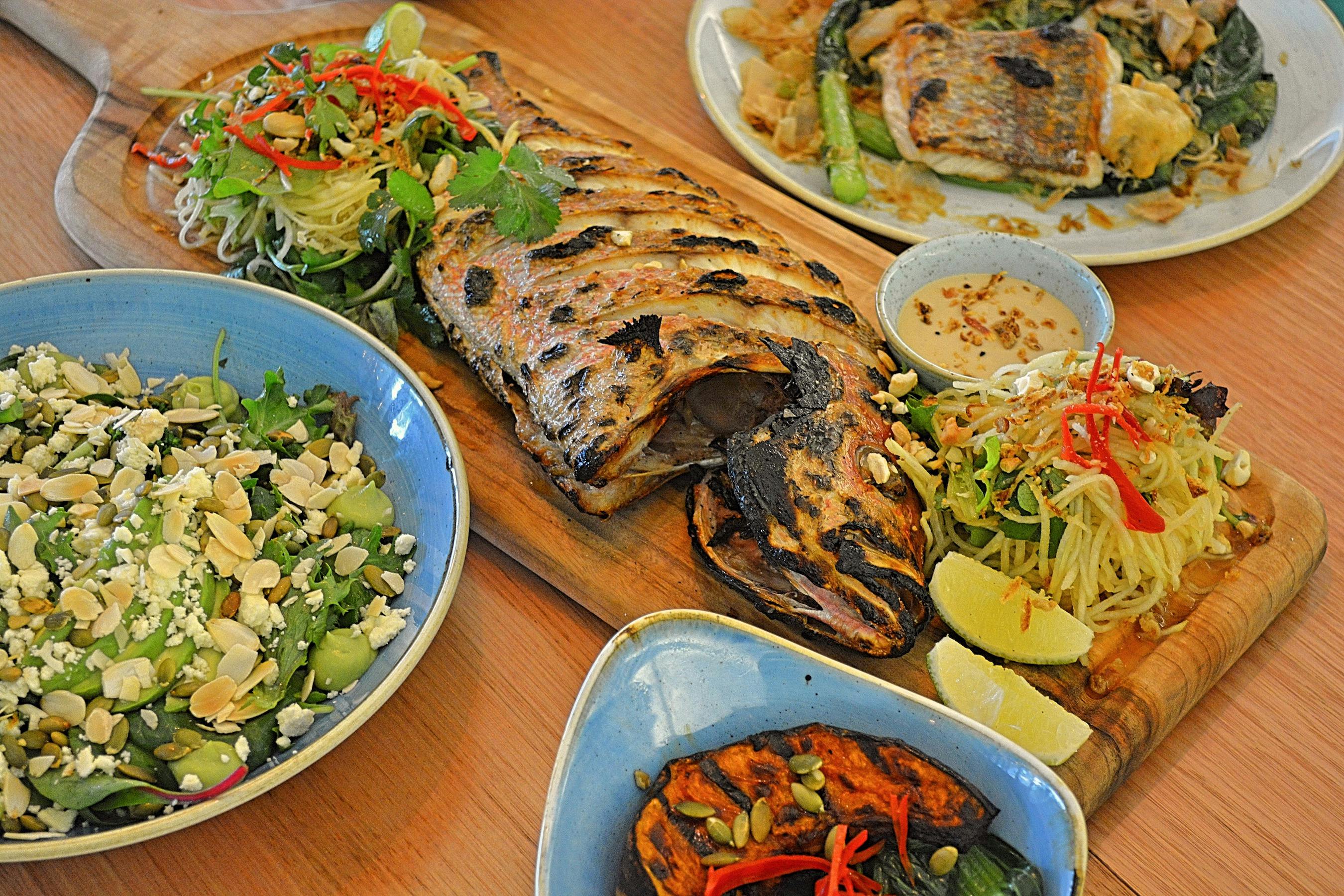 Charcoal Roasted. Golden Snapper