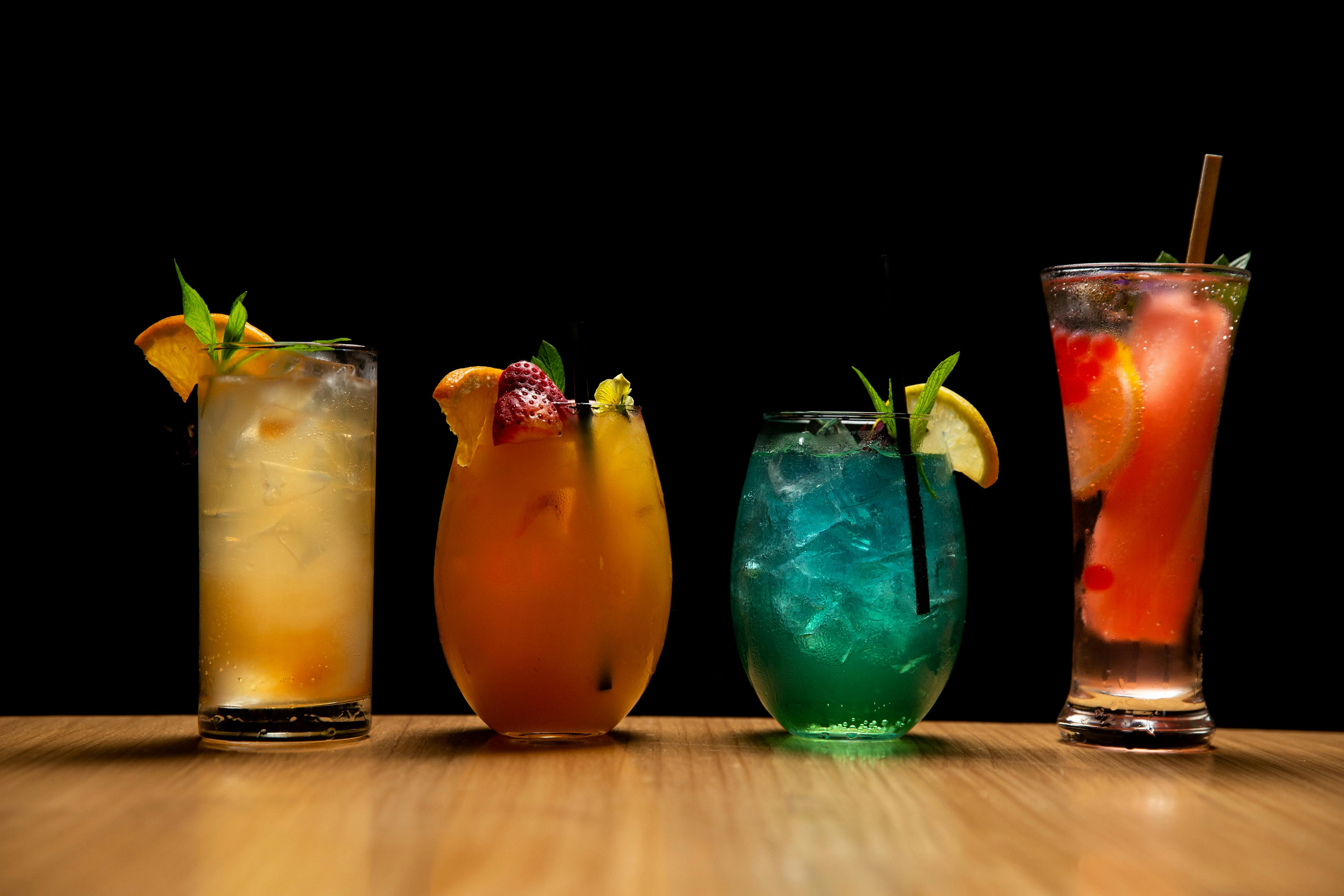 Variety of Cocktails and Local Wine