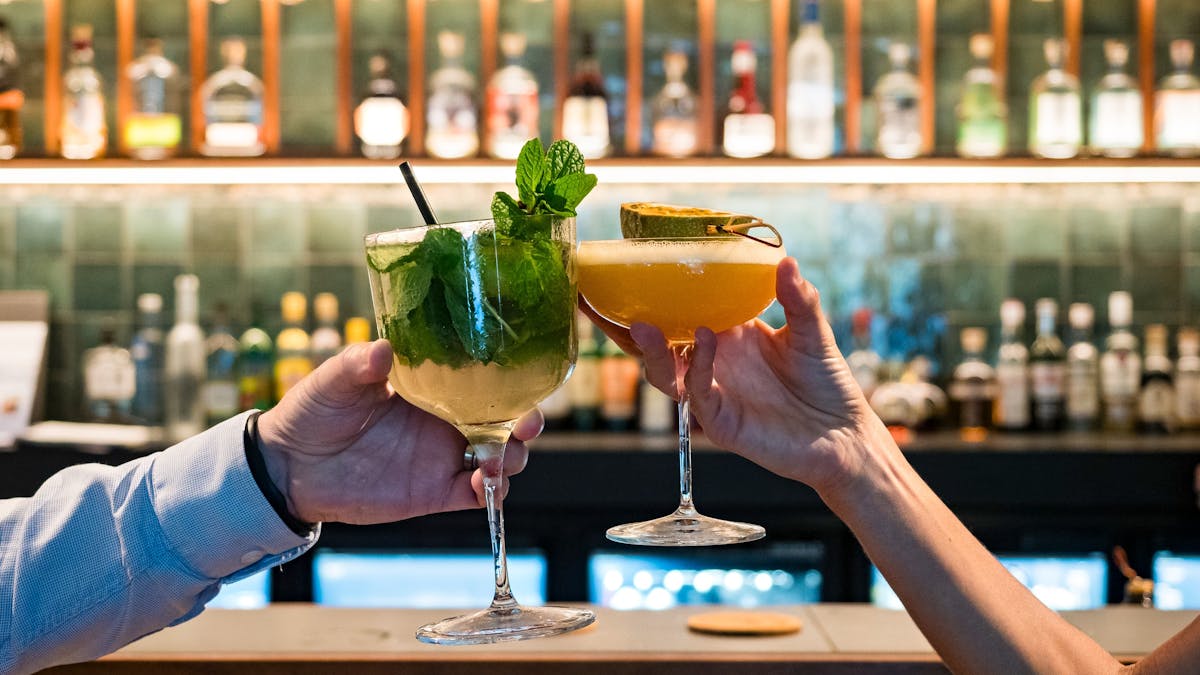 Drinks in the bar