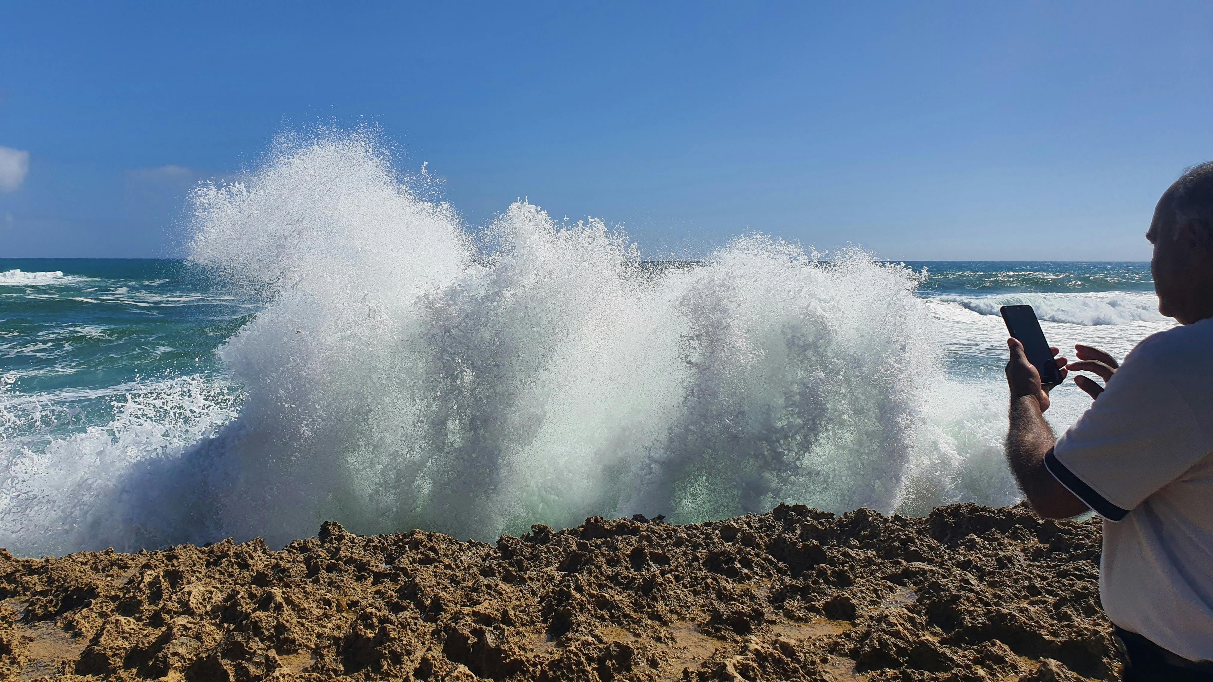 Waves crashing