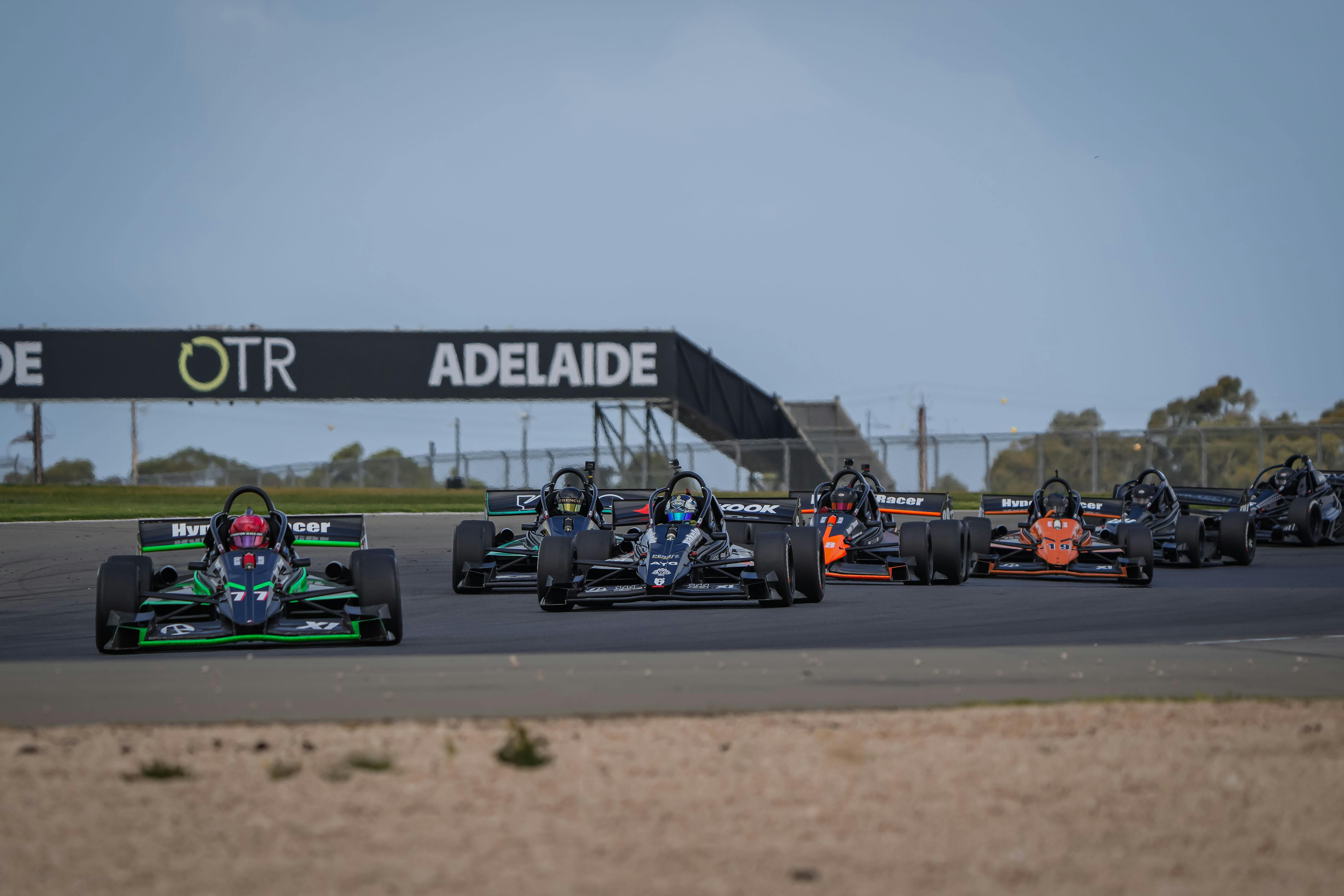 Open wheelers racing