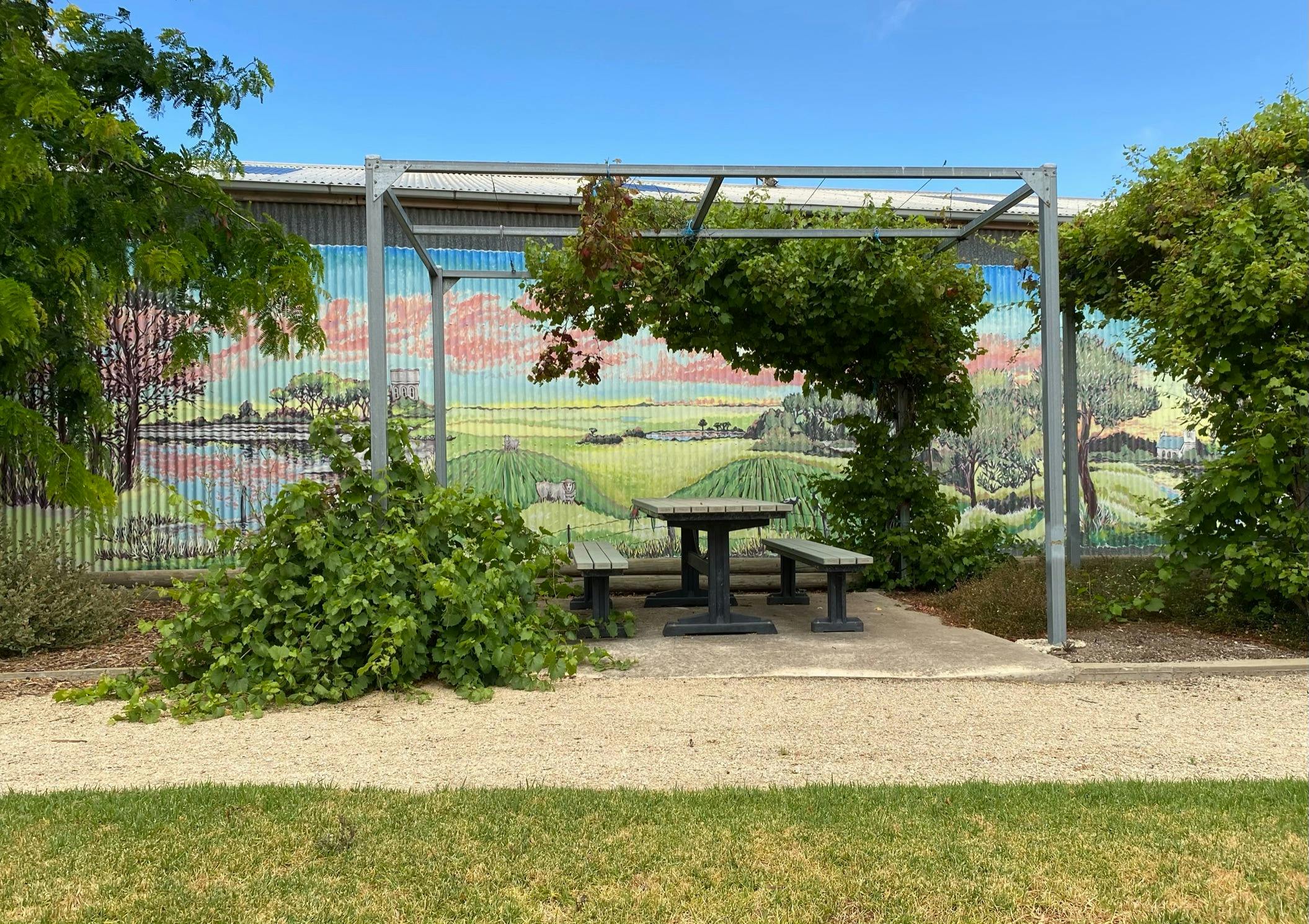 Yorketown Centenary Park - Picnic Setting with Mural Backdrop